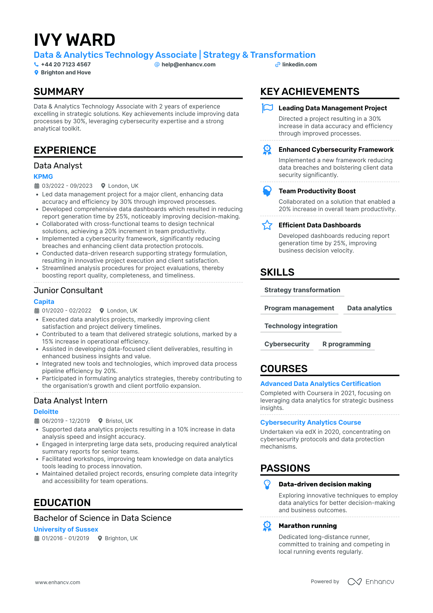 Junior Data Analyst CV Examples & Guide for 2026