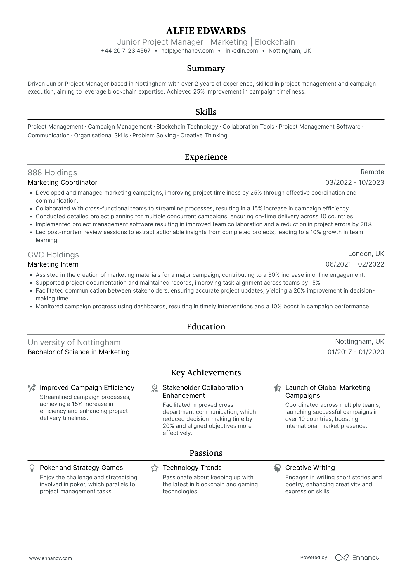 Project Manager CV Examples & Guide for 2026