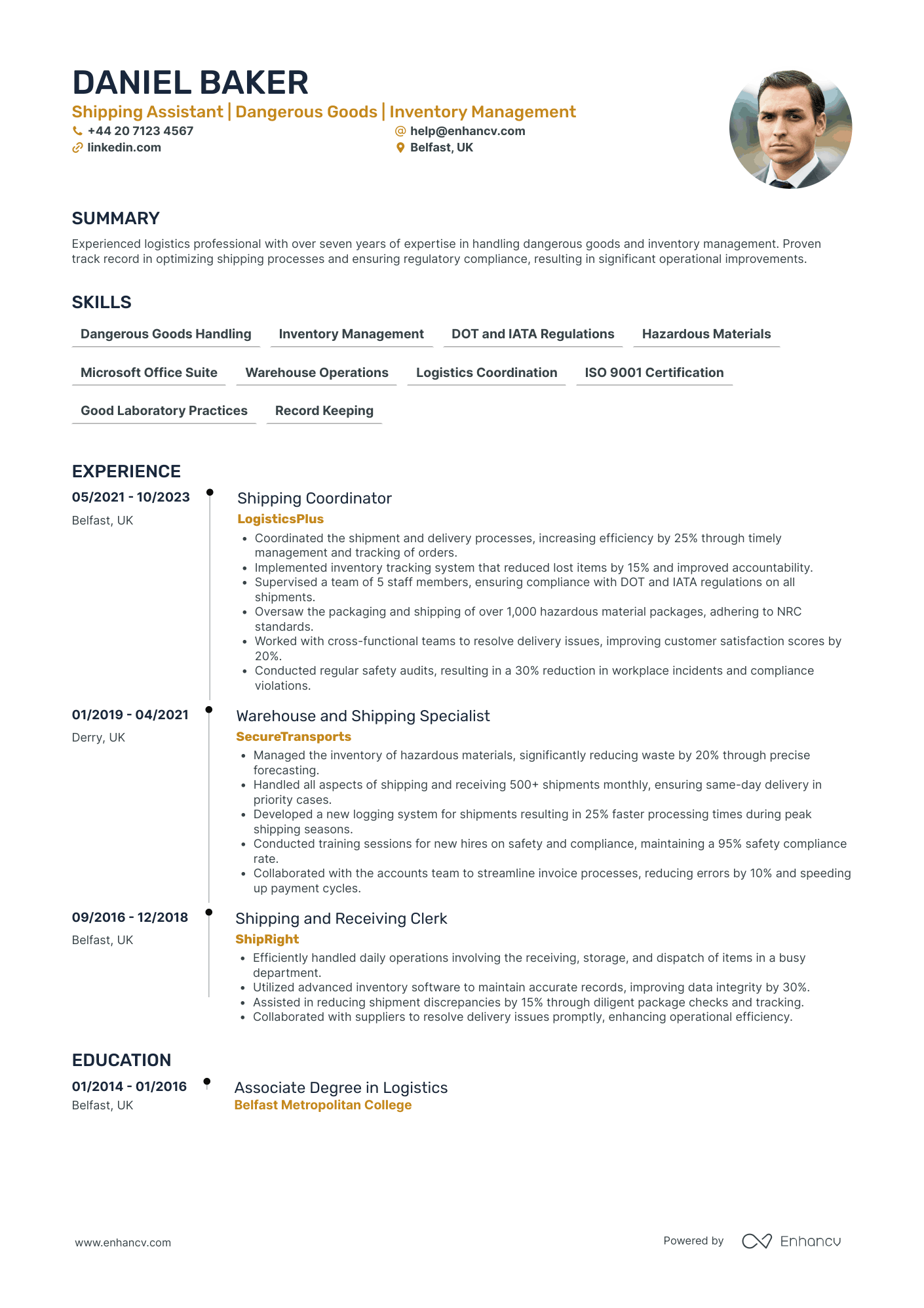 Transport Manager CV Examples & Guide for 2026