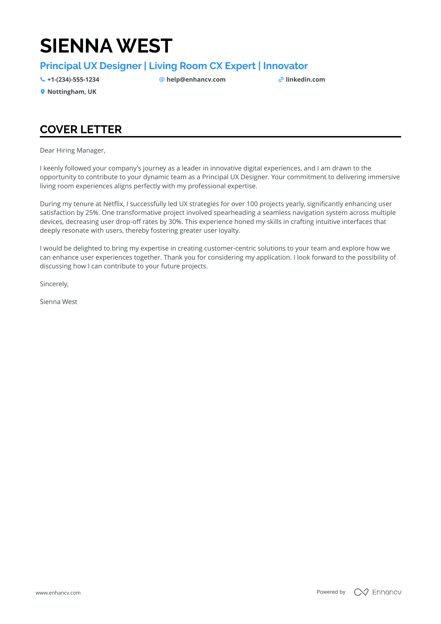 UX Designer Cover Letter Examples & Guide for 2025