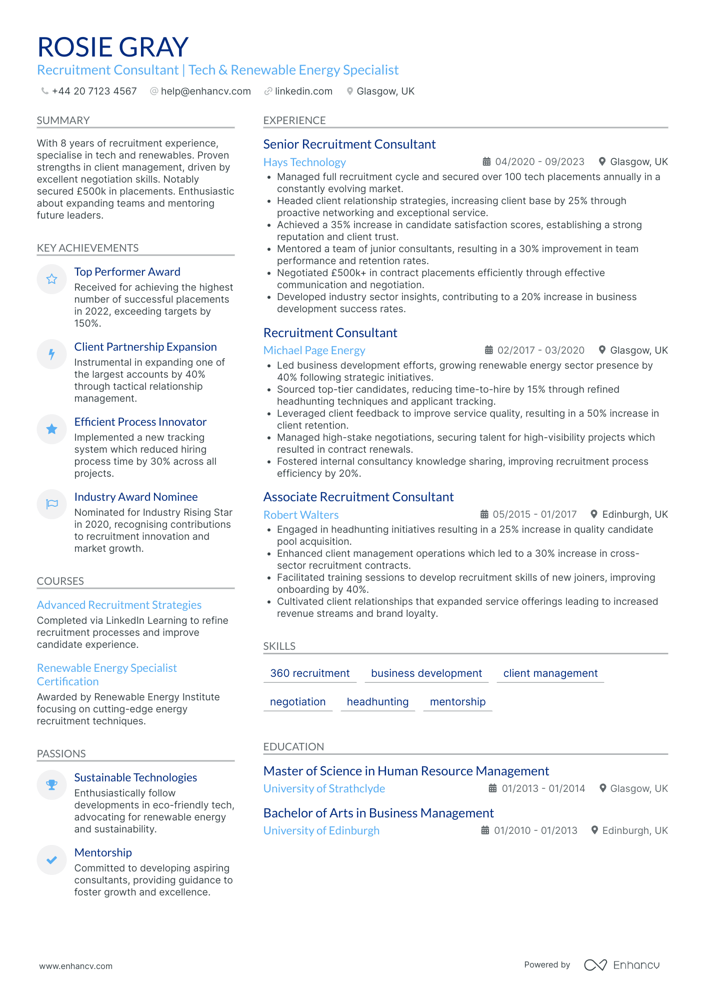 Recruiter CV Examples & Guide for 2026