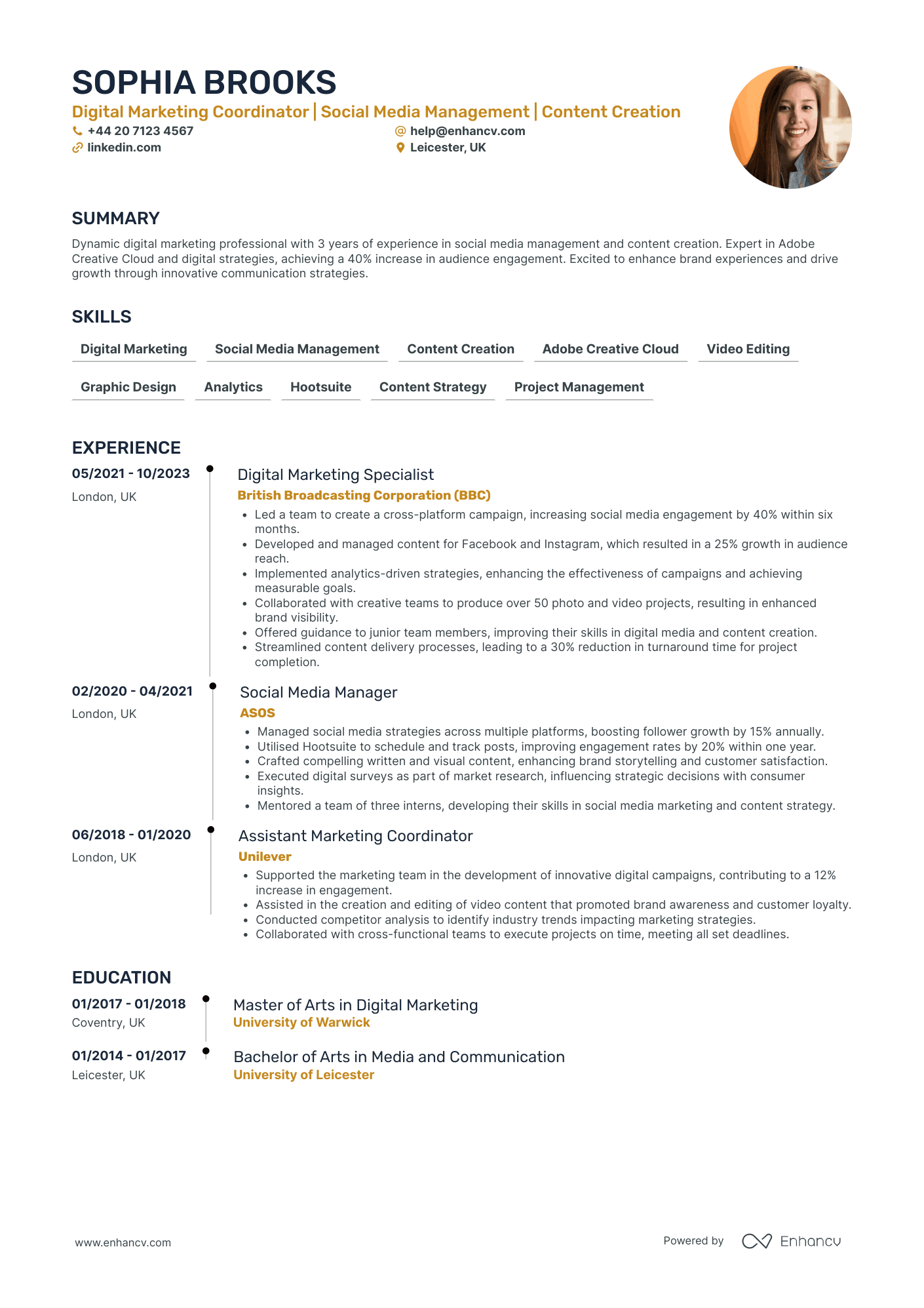 Digital Marketing CV Examples & Guide for 2026