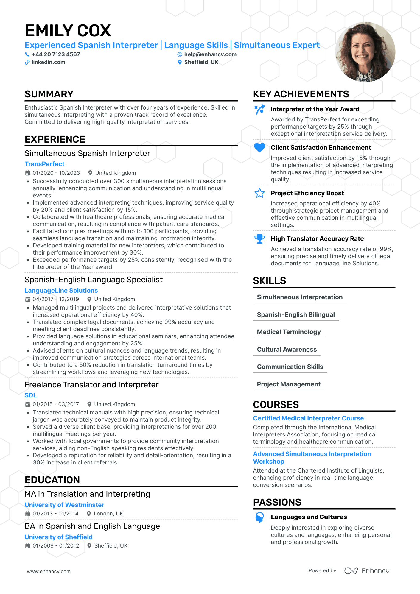 Interpreter CV Examples & Guide for 2025