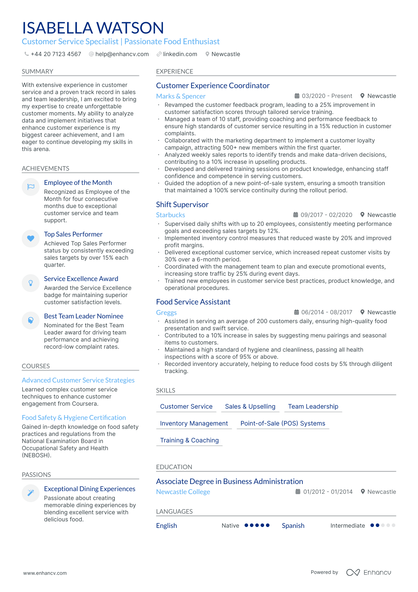 Cashier CV Examples & Guide for 2025