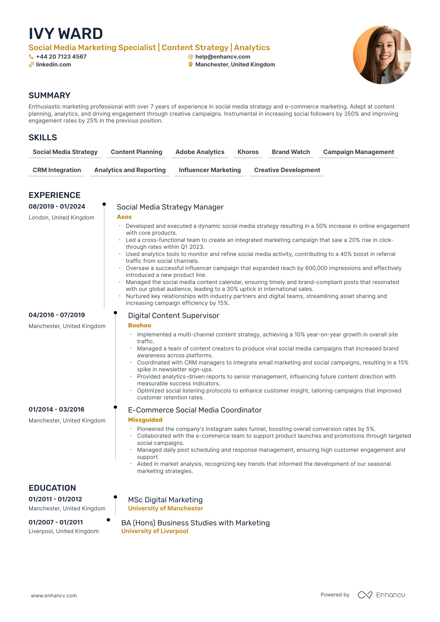 Social Media Marketing CV Examples & Guide for 2025