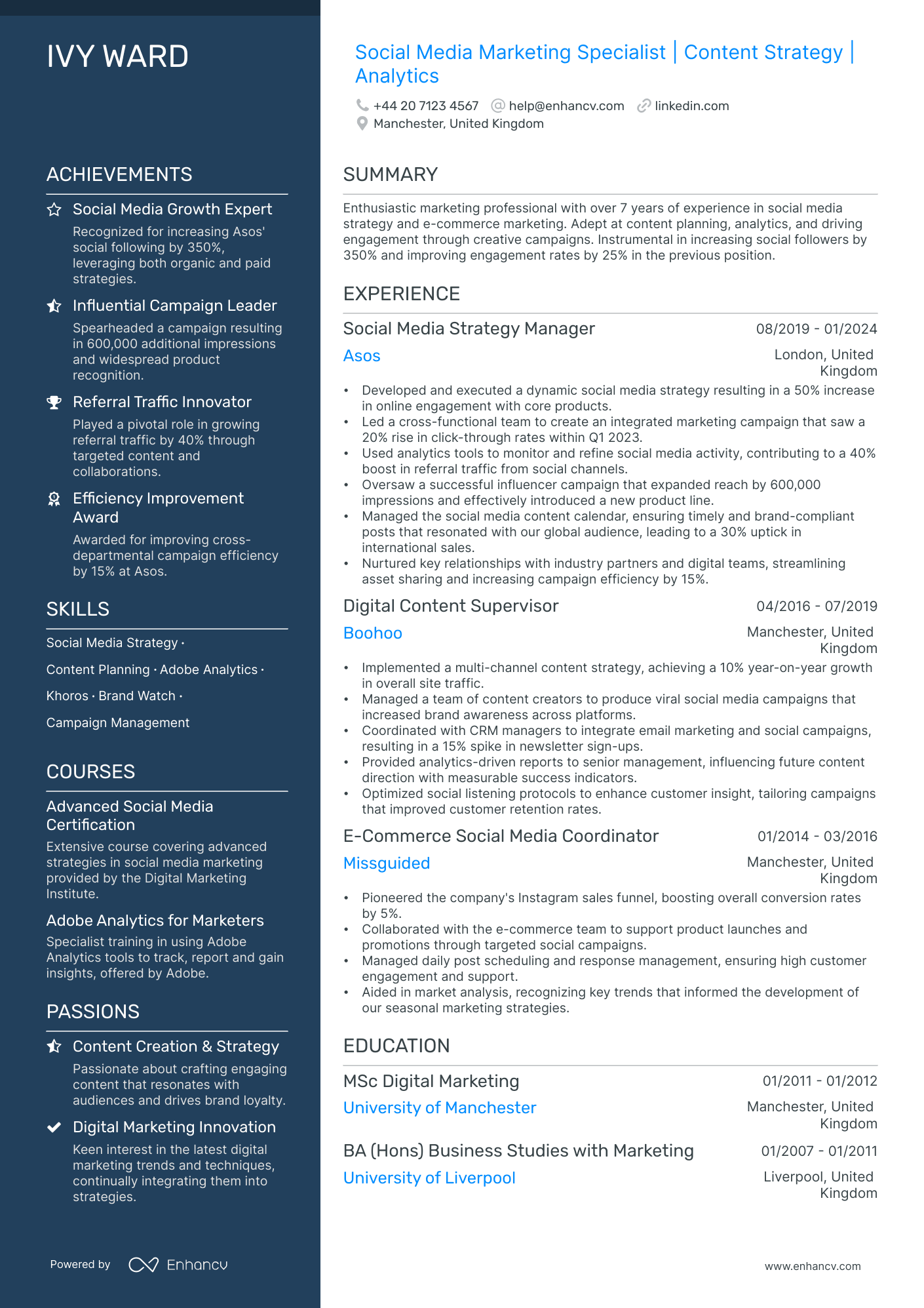 Social Media Marketing CV Examples & Guide for 2025