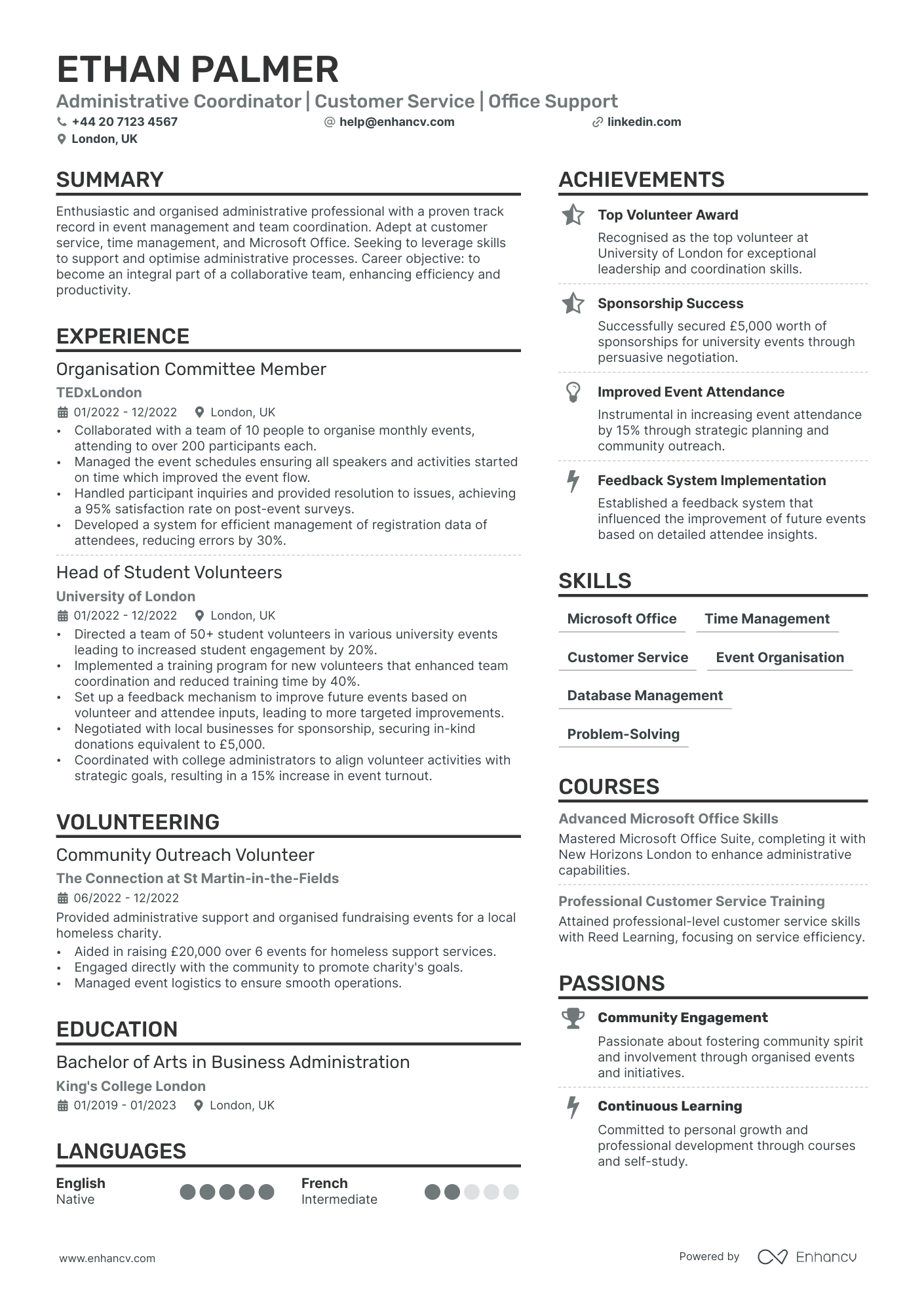 College CV Examples & Guide for 2024