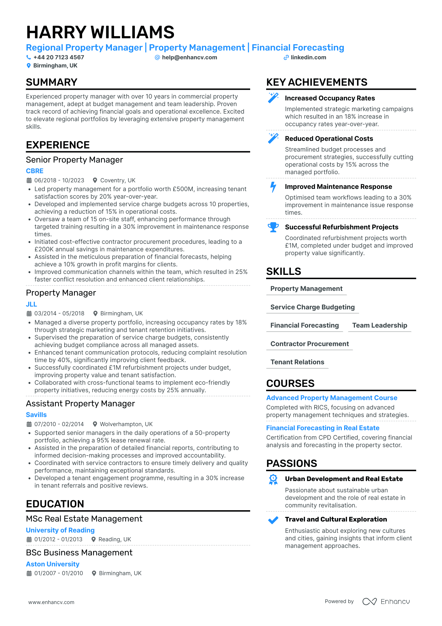 Property Manager CV Examples & Guide for 2026