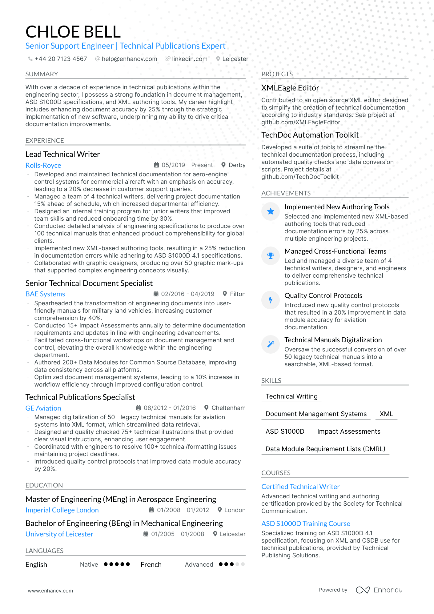 Moder Engineering Cv Senior Engineer CV Examples & Guide for 2025