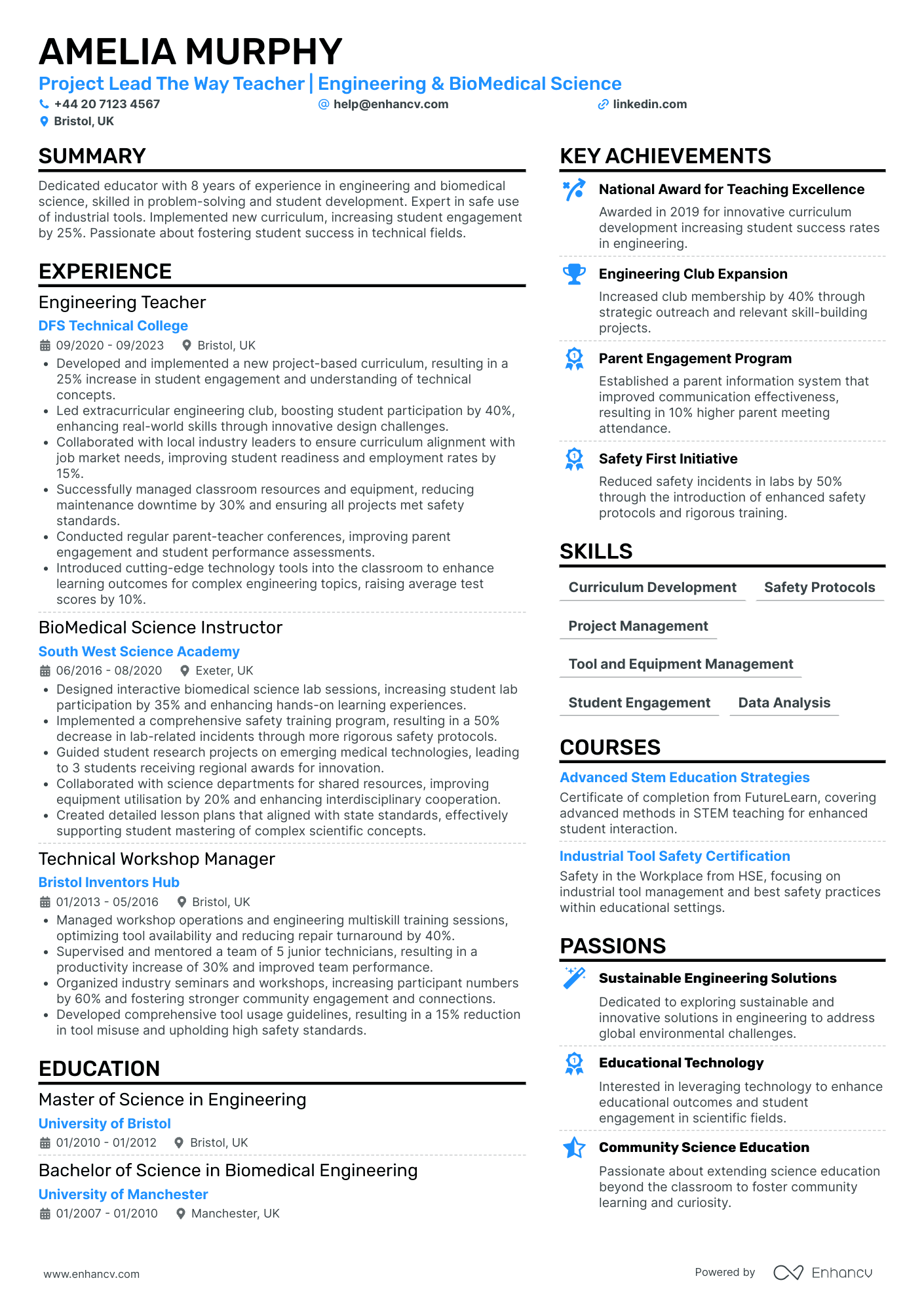 Biomedical Engineer CV Examples & Guide for 2026