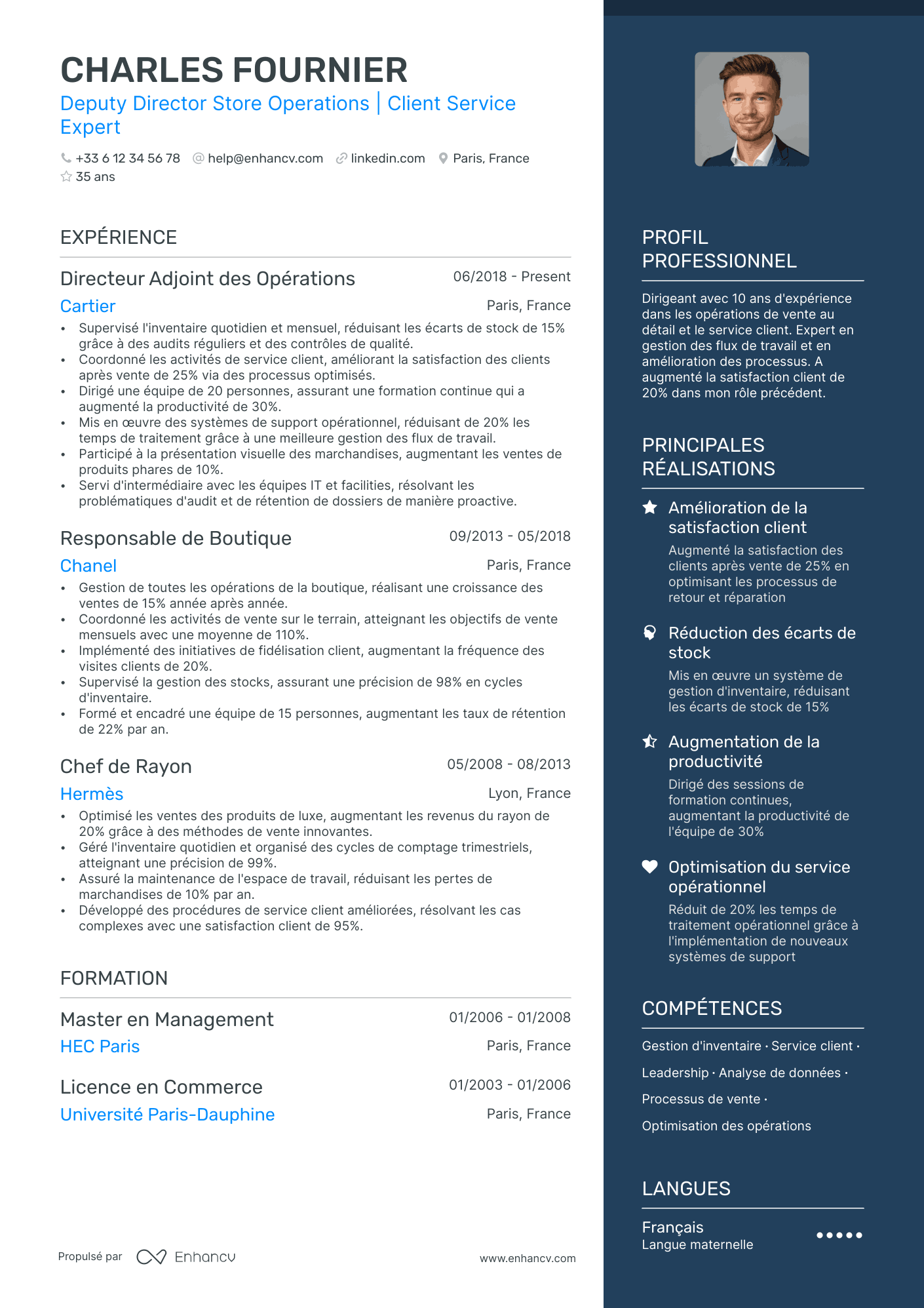 CV Directeur Commercial : Exemple Gagnant et Conseils Clés