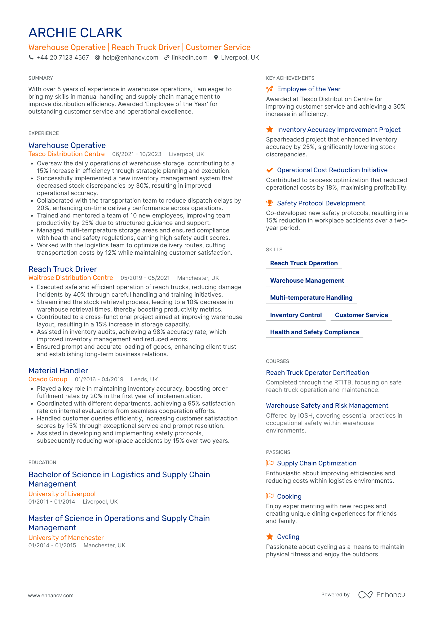Truck Driver CV Examples & Guide for 2026