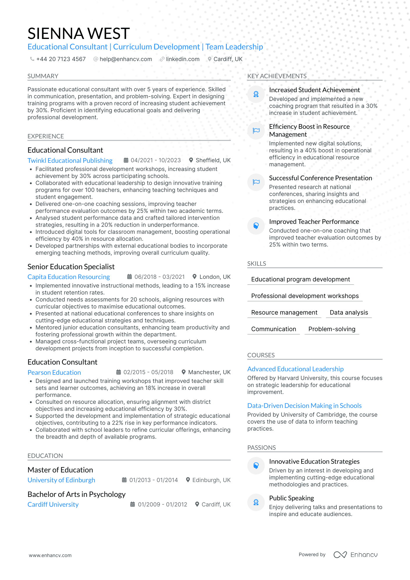 Math Teacher CV Examples & Guide for 2025