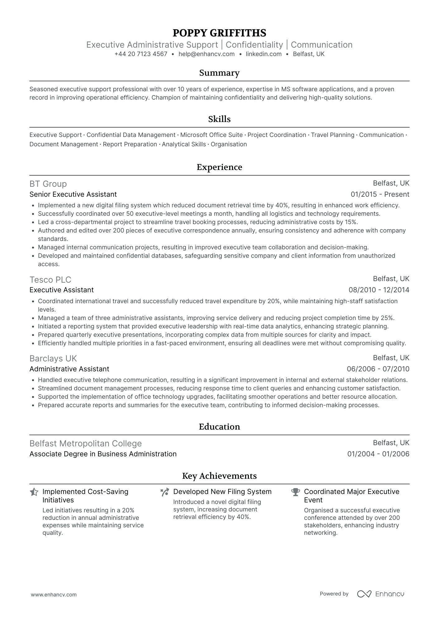 Executive CV Examples & Guide for 2026