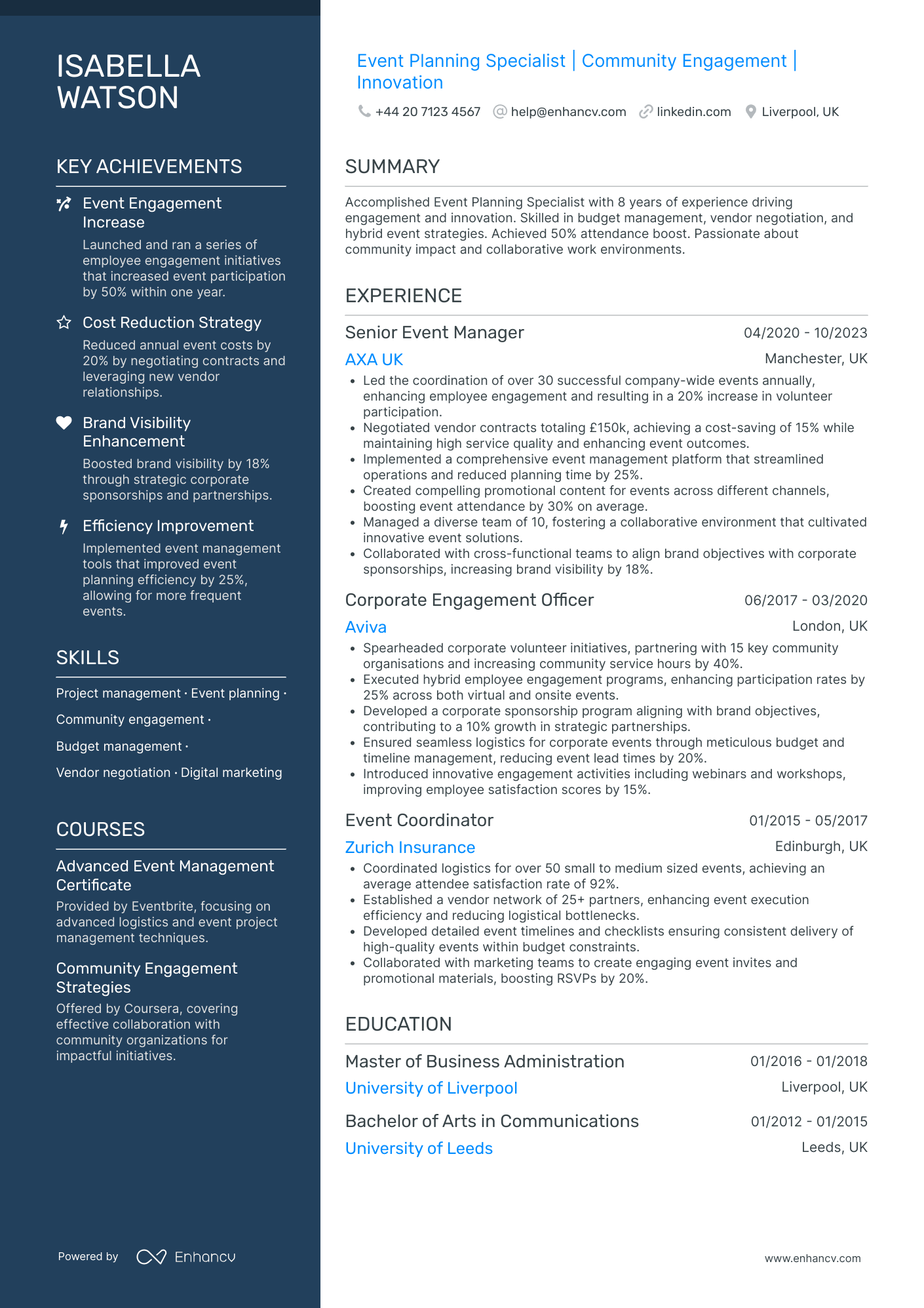 Event Coordinator CV Examples & Guide for 2026