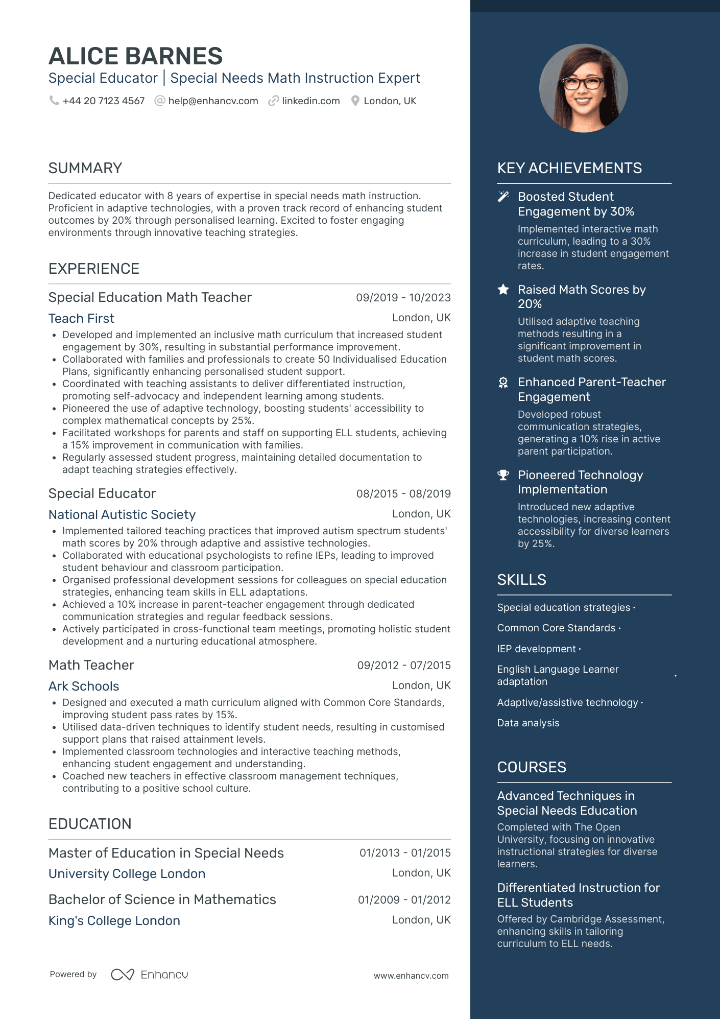 Math Teacher CV Examples & Guide for 2026