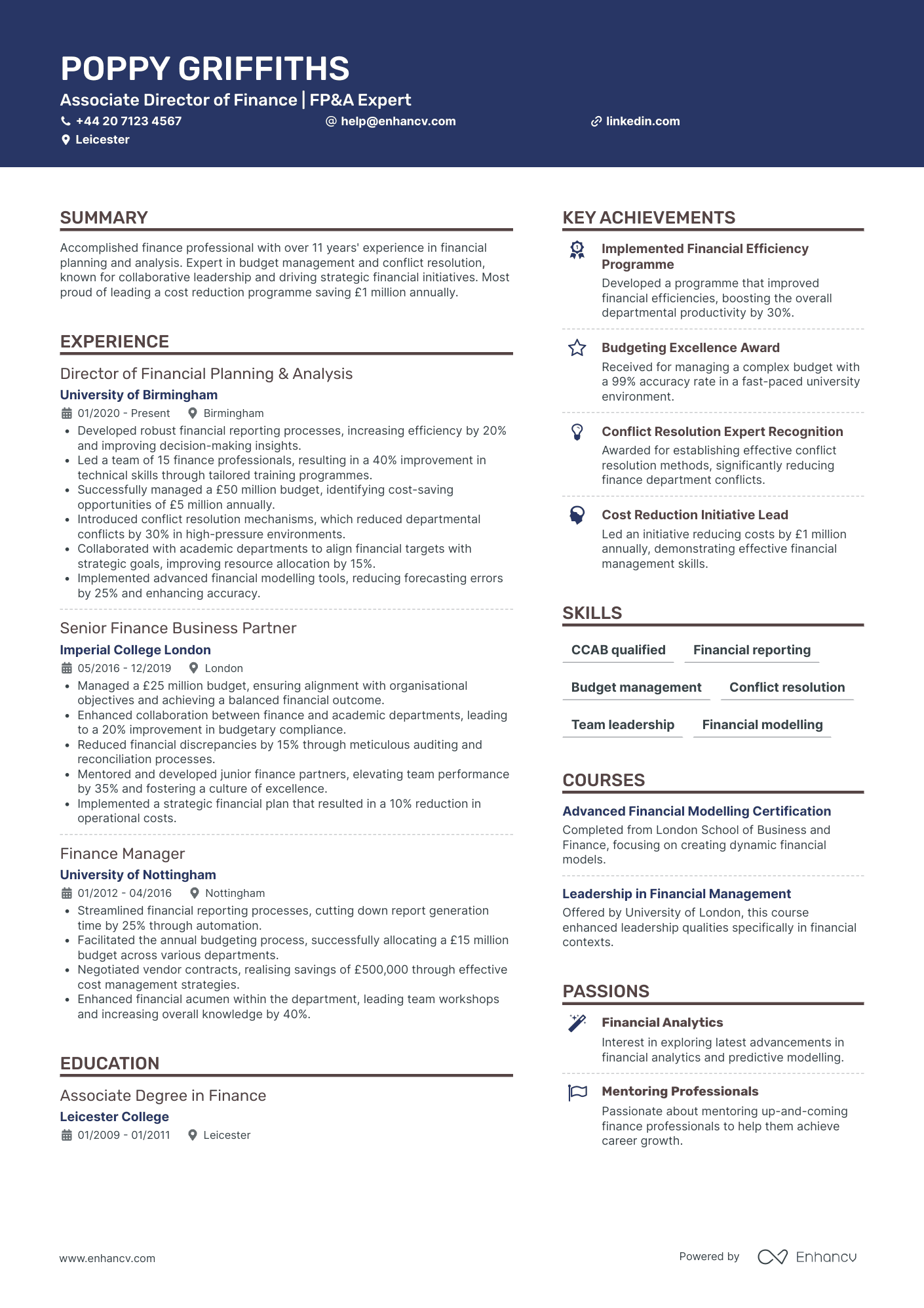 Finance Director CV Examples & Guide for 2026