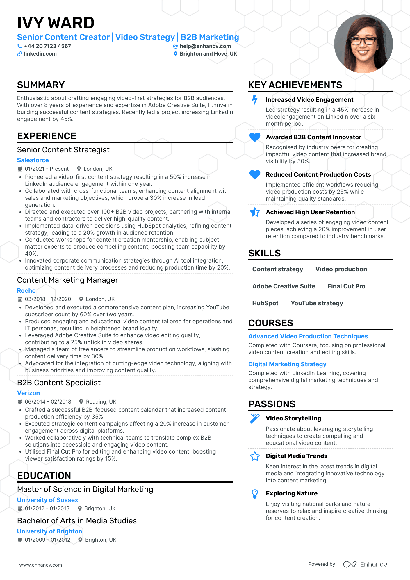 Cv For Content Writing Examples Content Creator CV Examples & Guide for 2026