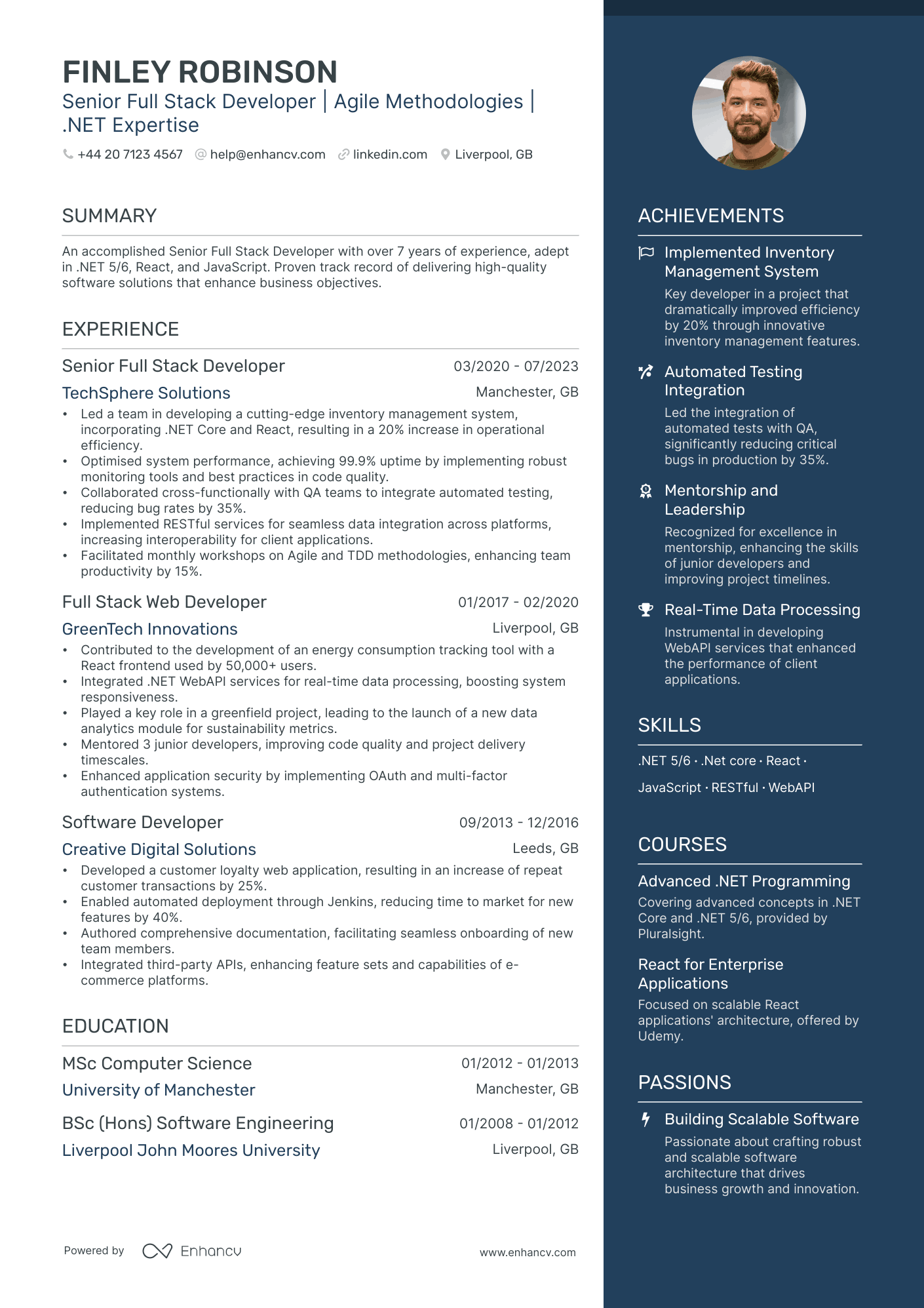 Full Stack Developer CV Examples & Guide for 2025