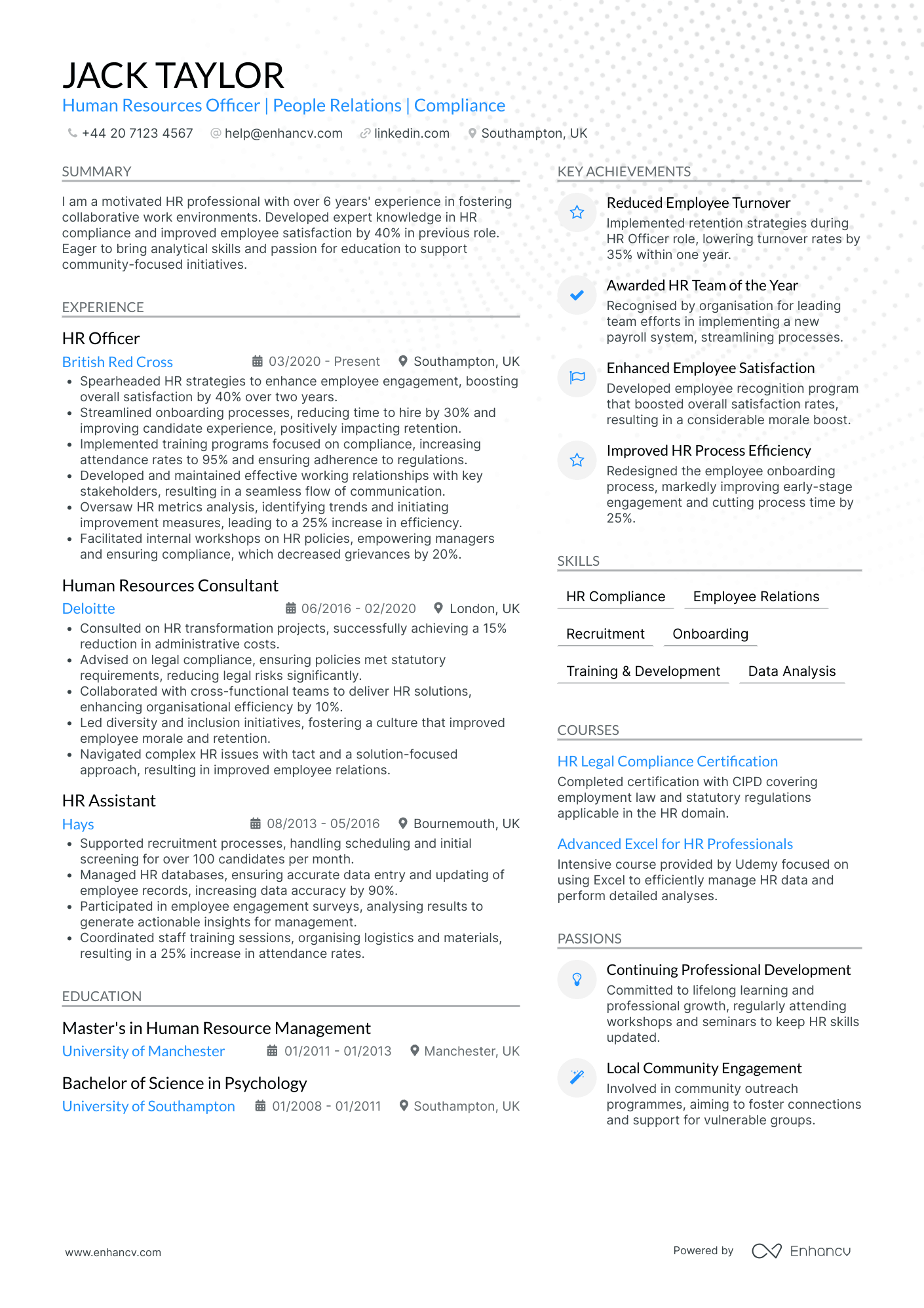 Human Cv Human Resources CV Examples & Guide for 2026
