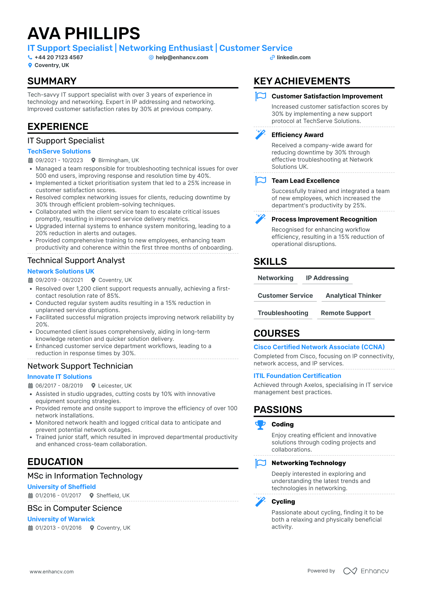 IT Support CV Examples & Guide for 2026