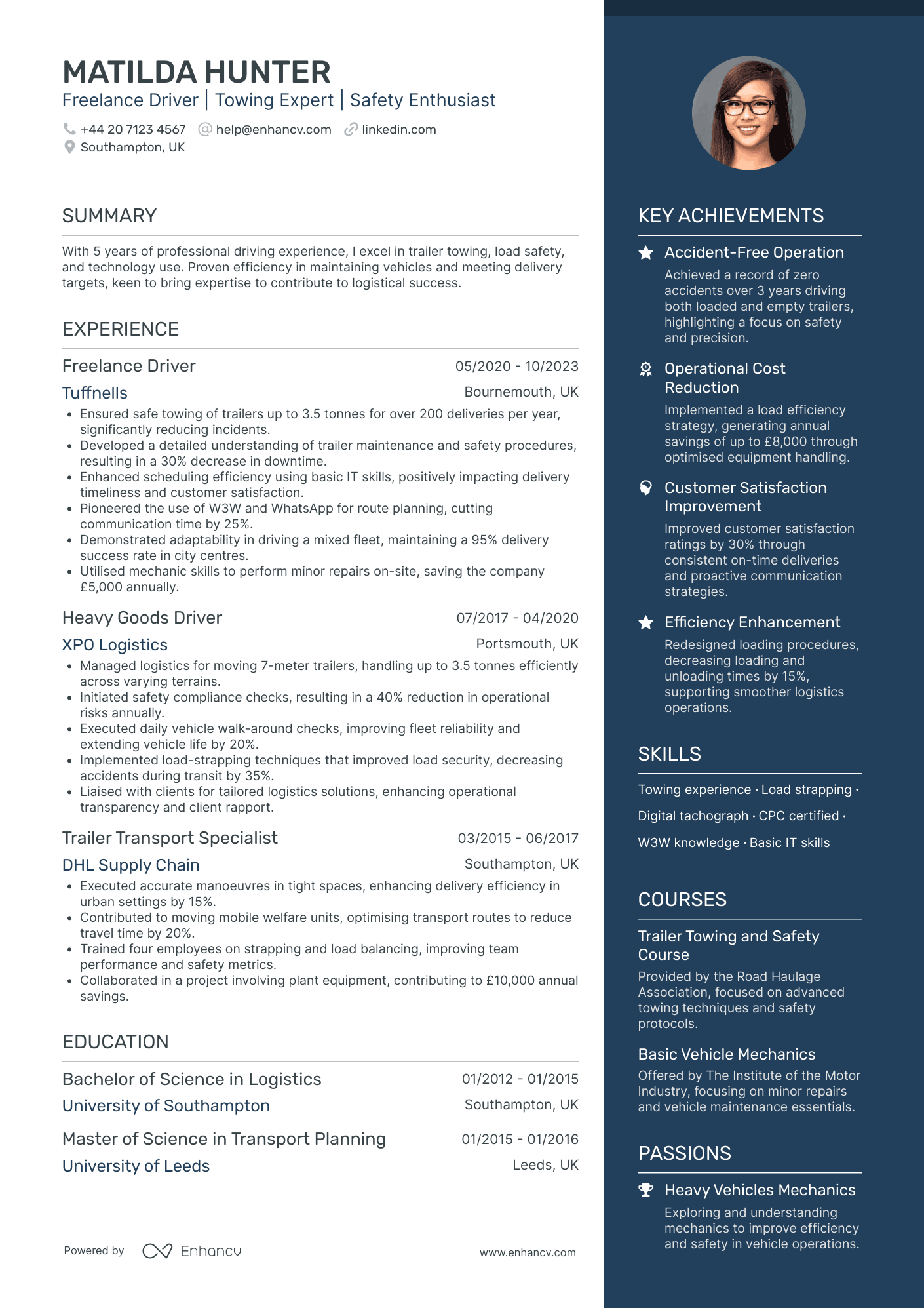 Truck Driver CV Examples & Guide for 2026