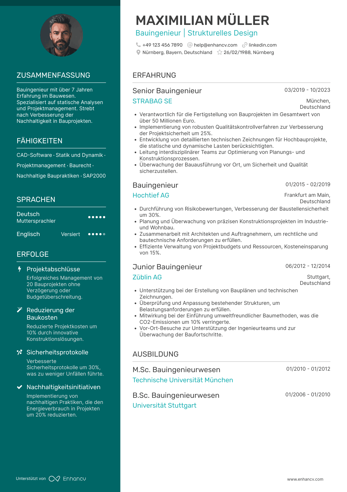 Lebenslauf Vorlage