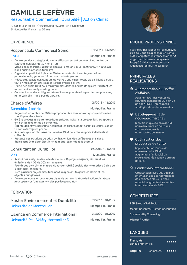 exemple de CV pour Conseiller Financier