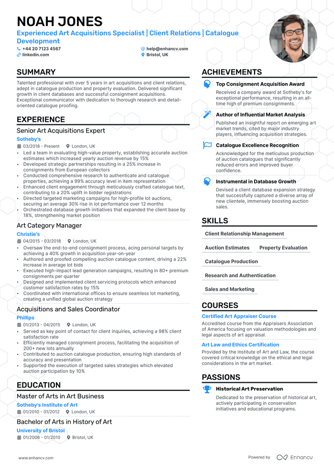 Director CV example
