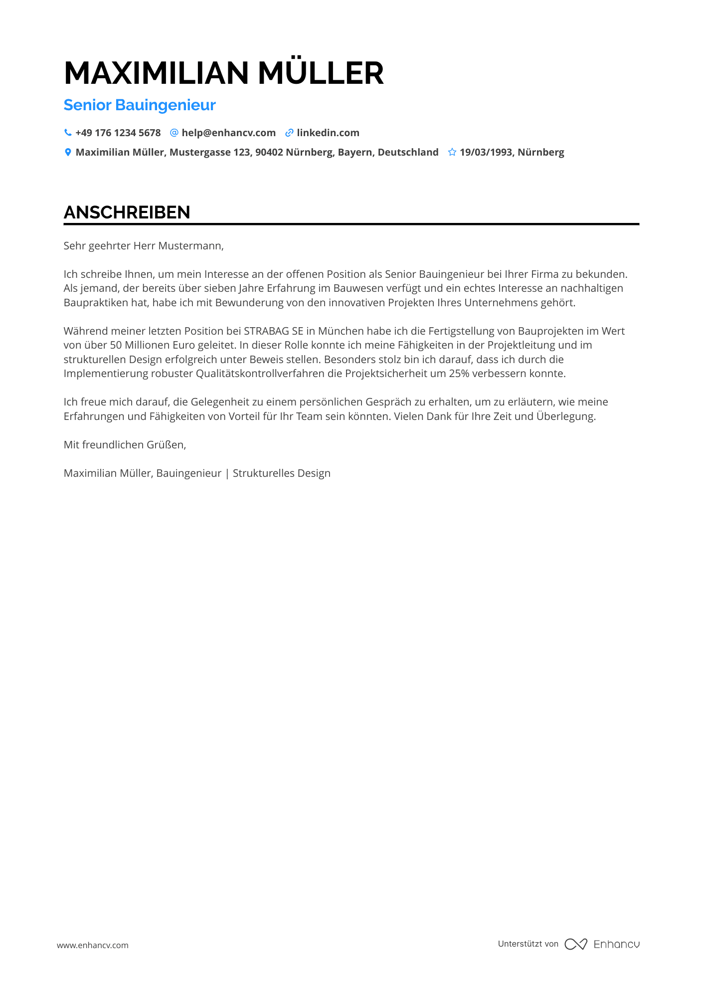 Cover Letter Example