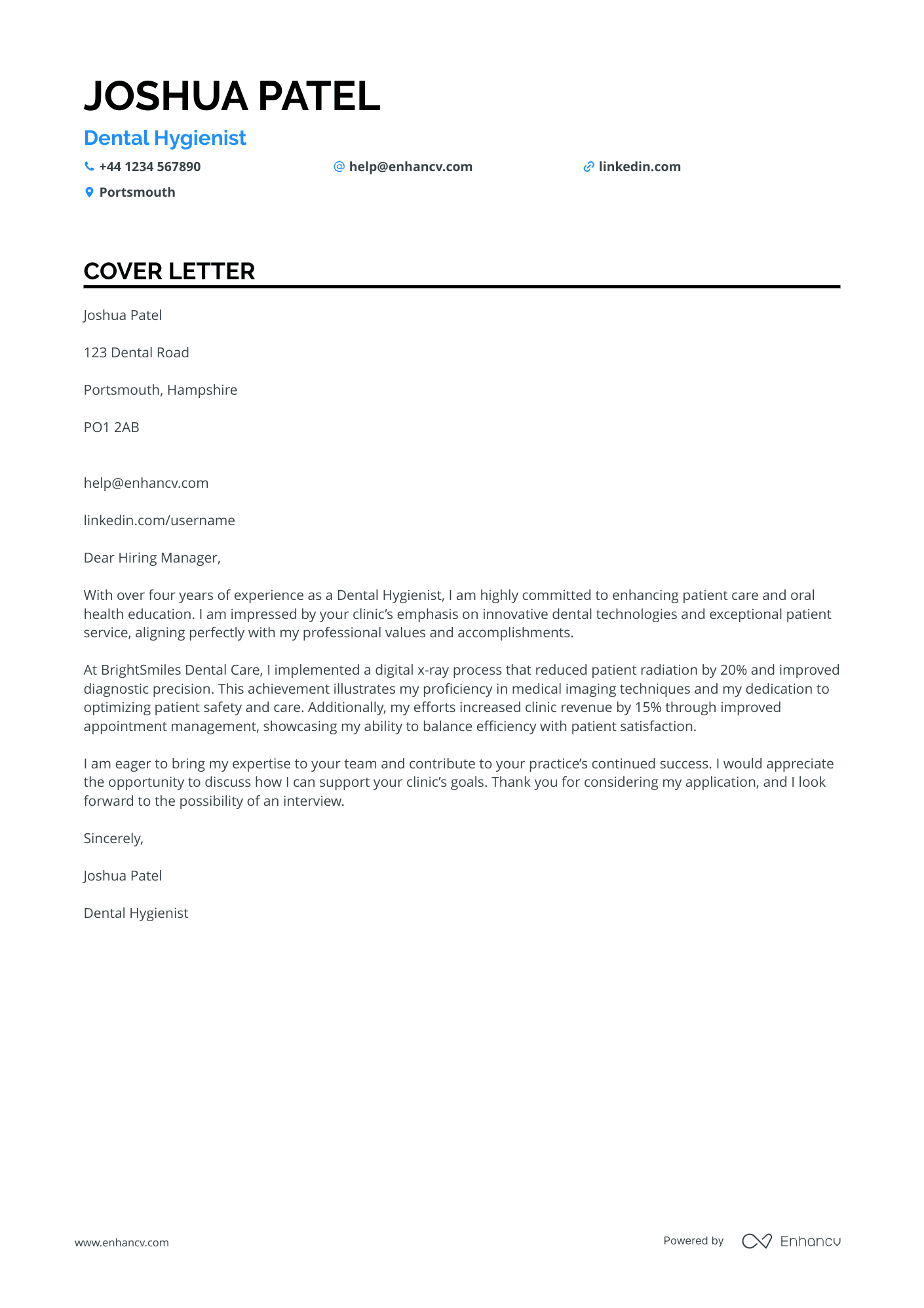 Cover Letter Example