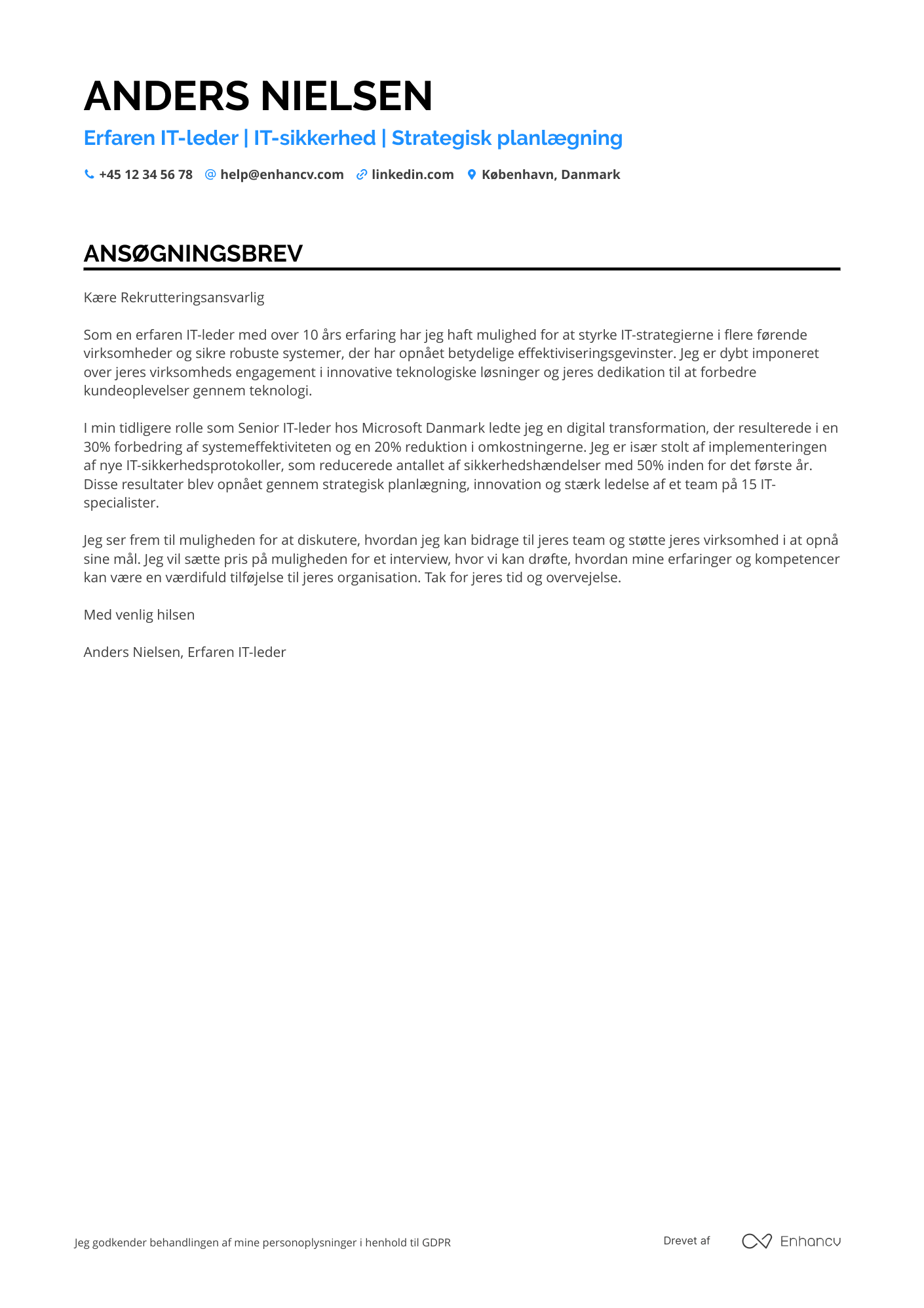 Cover Letter Example