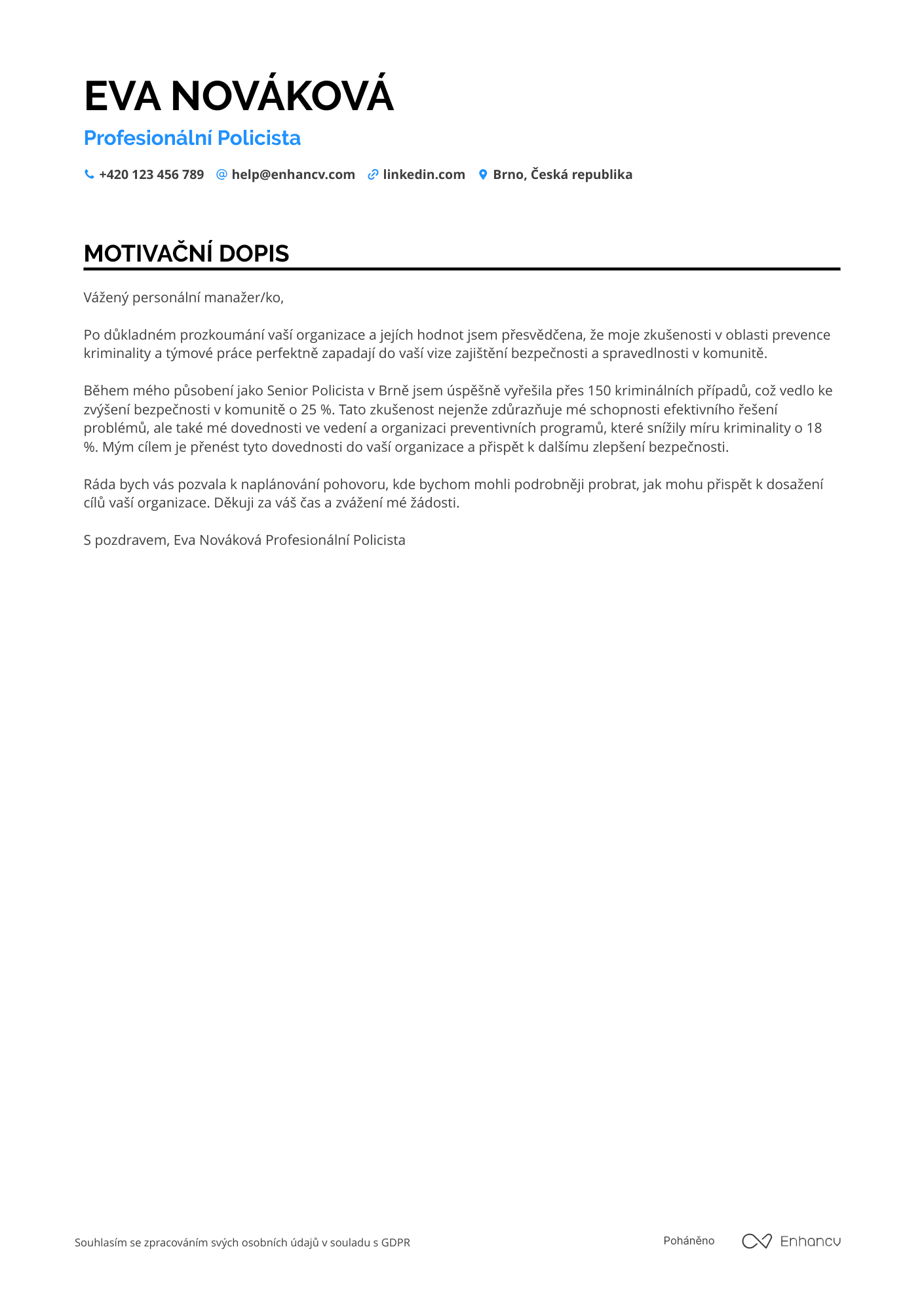 Cover Letter Example