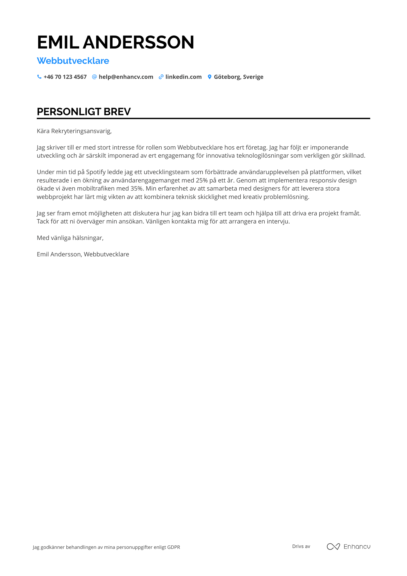 Cover Letter Example