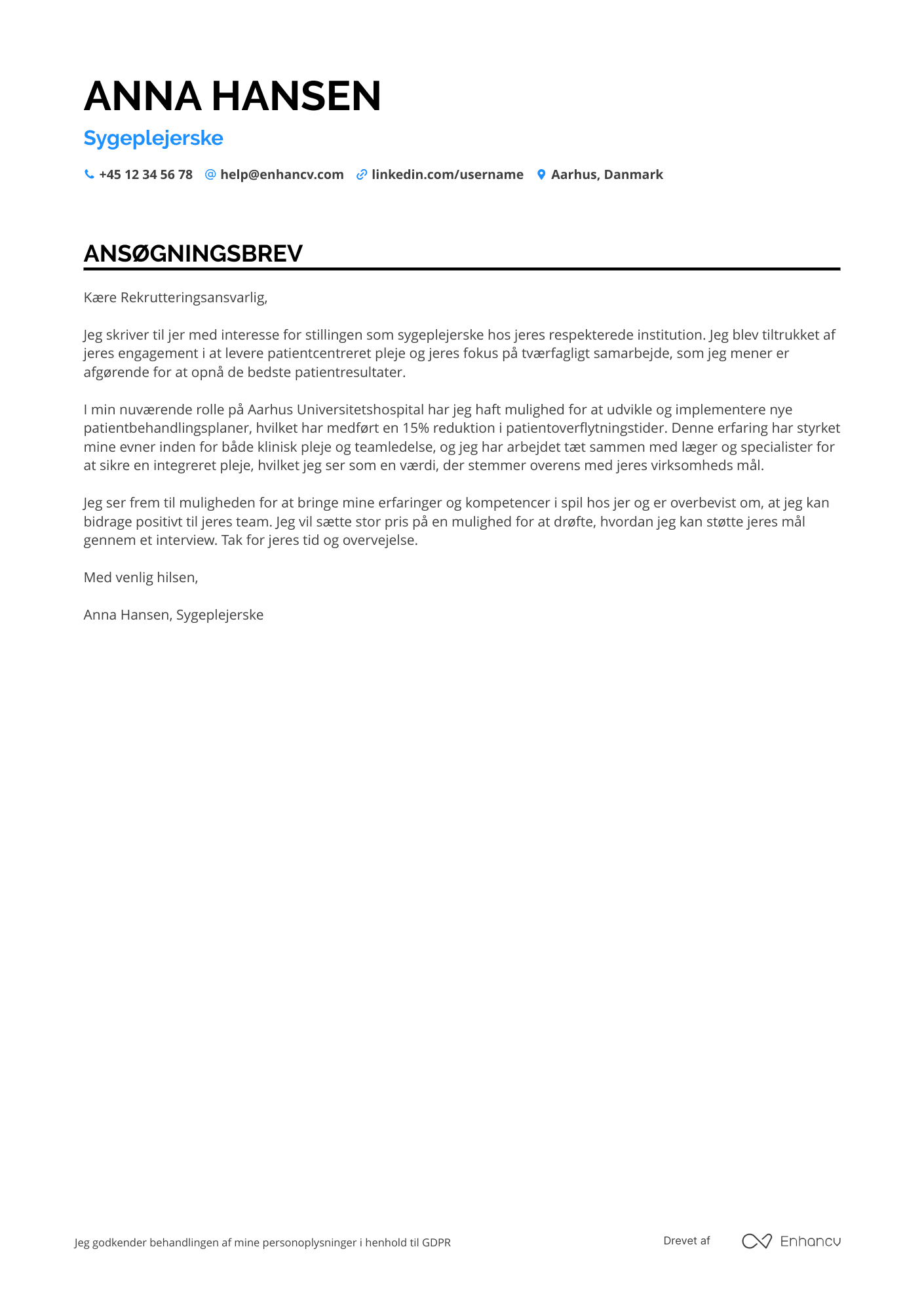 Cover Letter Example