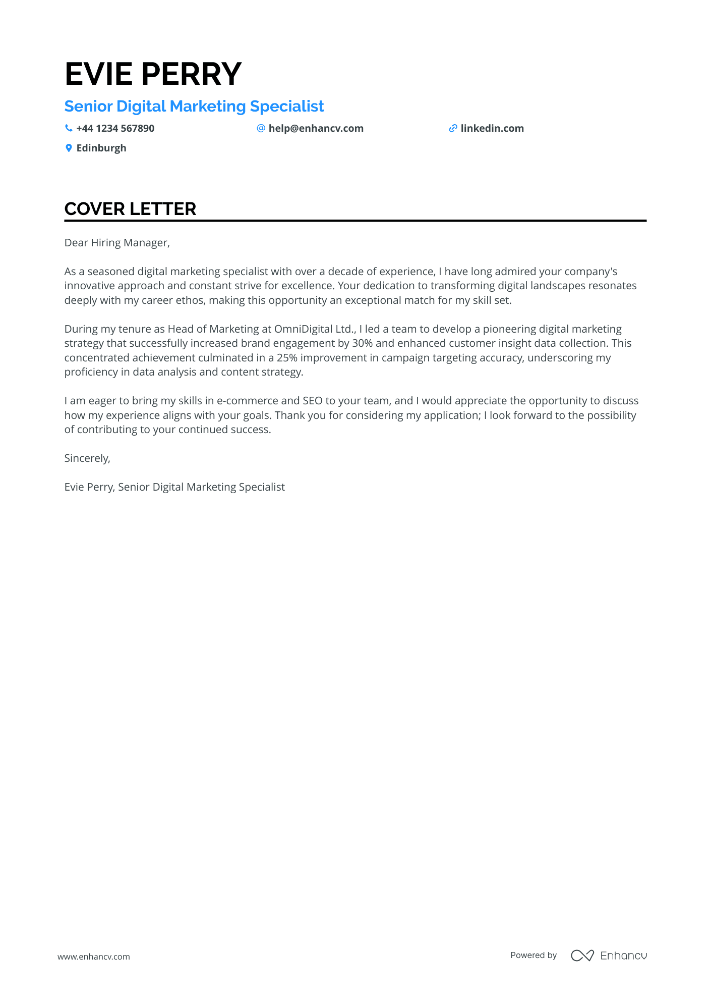 Cover Letter Example
