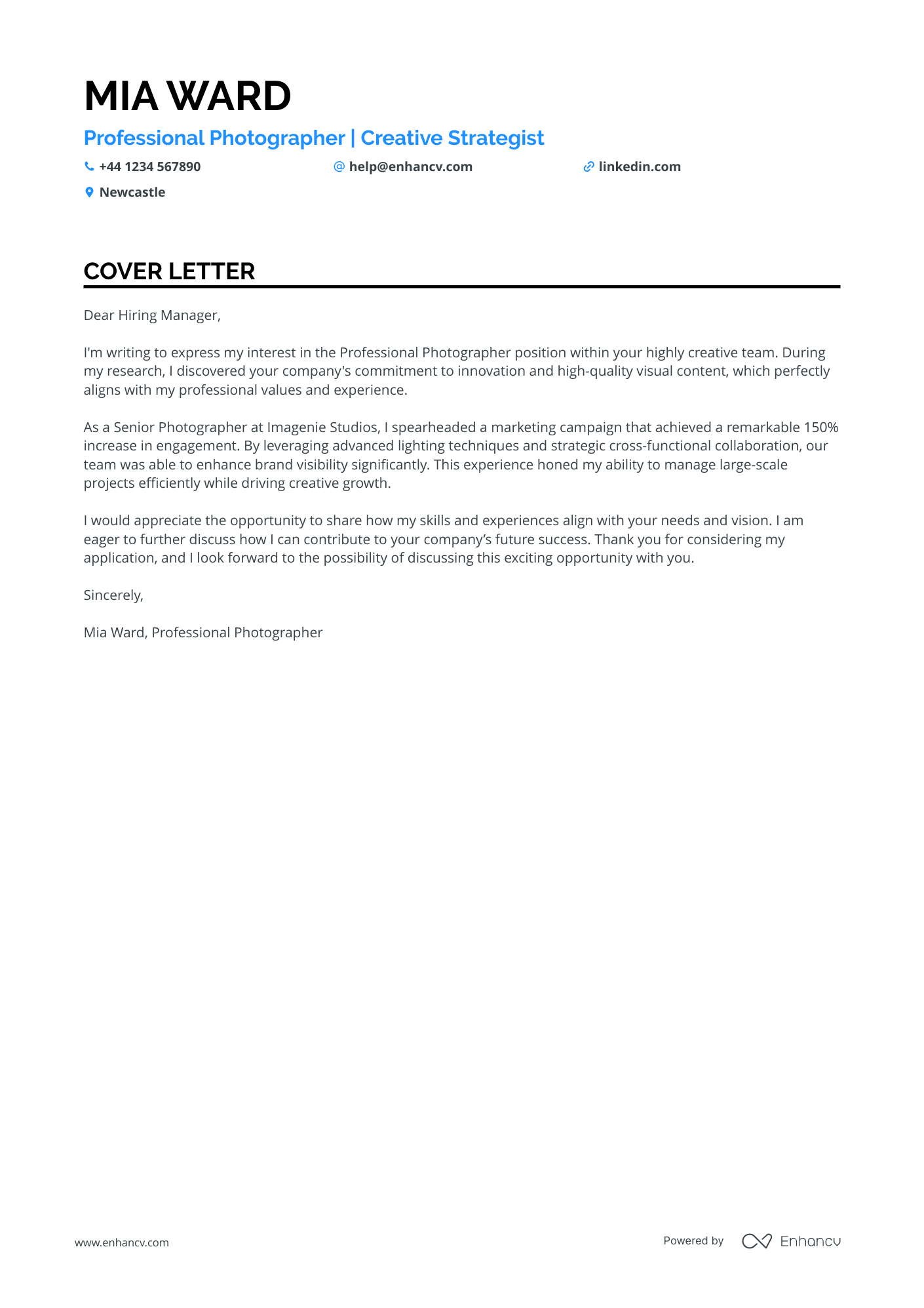 Cover Letter Example