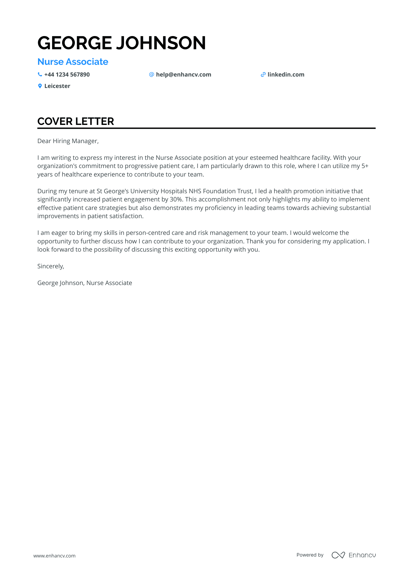 Cover Letter Example