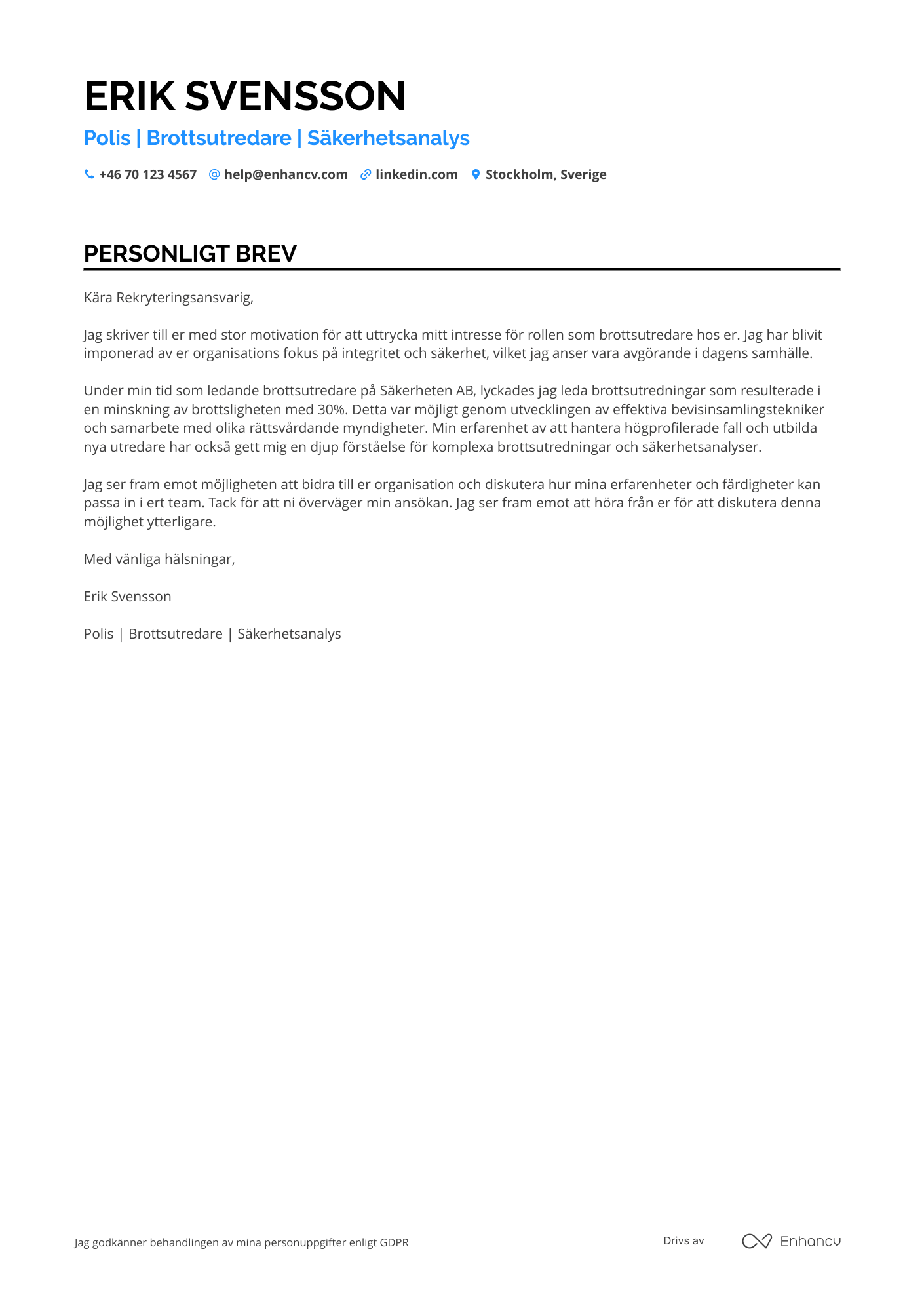 Cover Letter Example