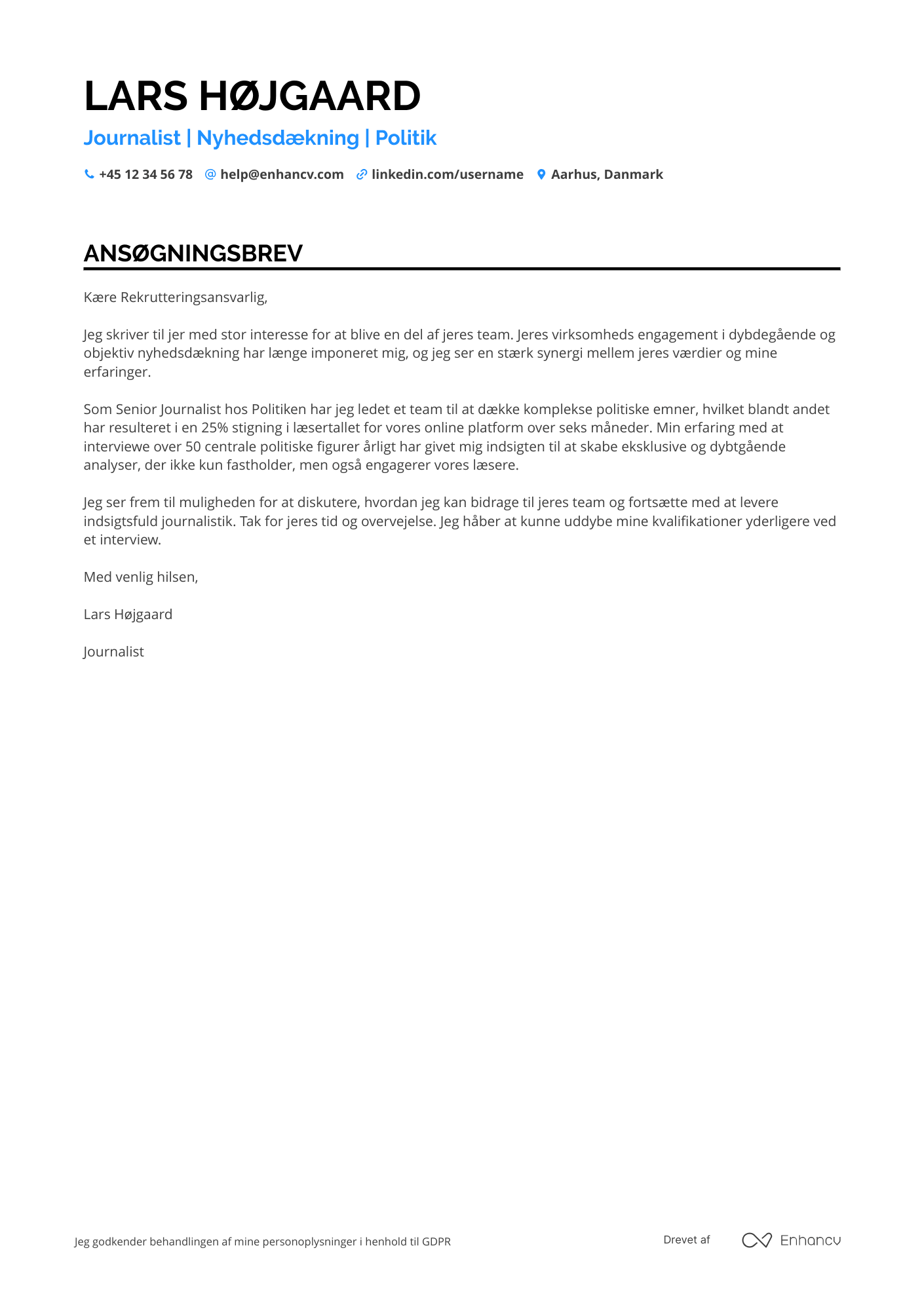 Cover Letter Example