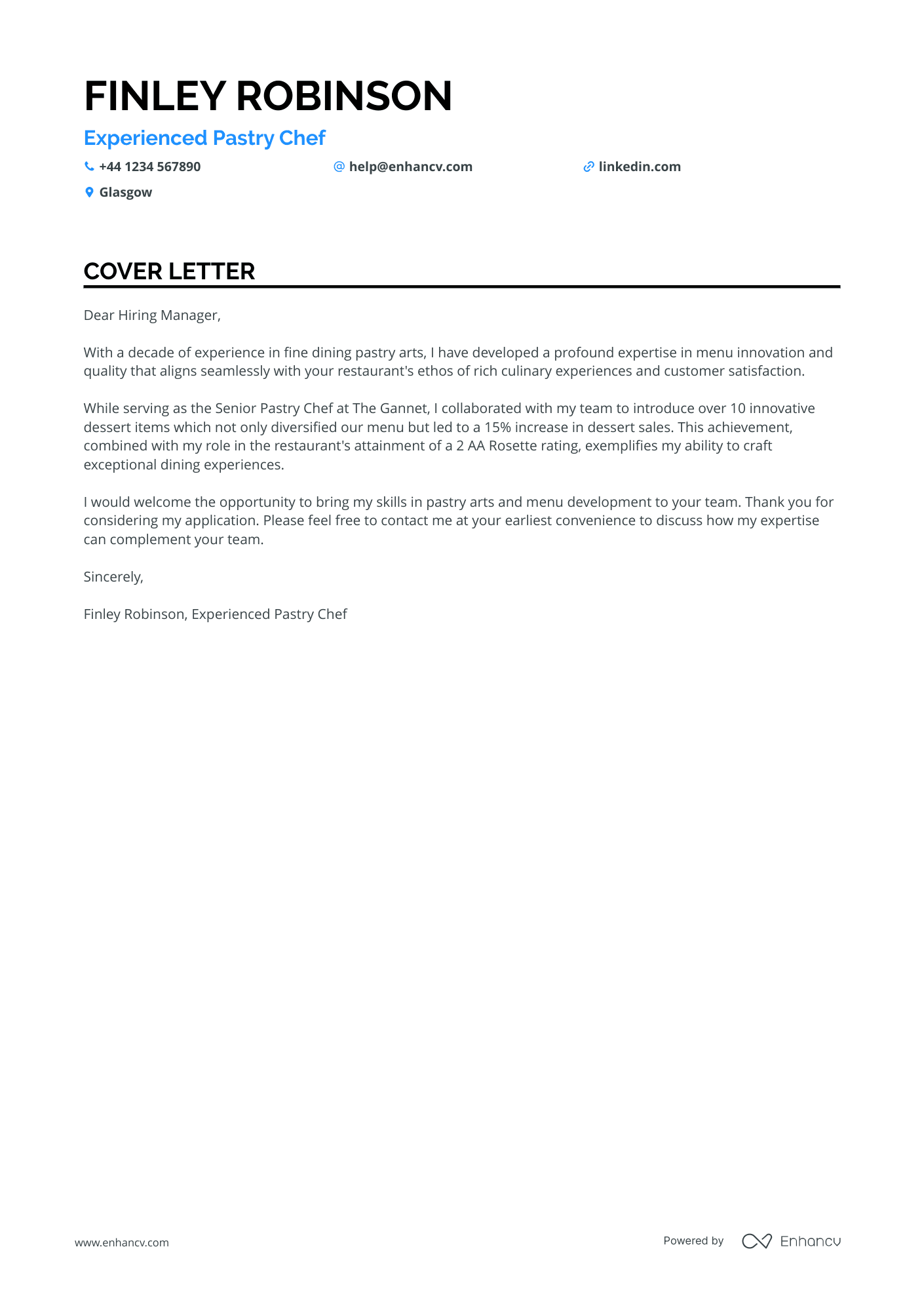 Cover Letter Example