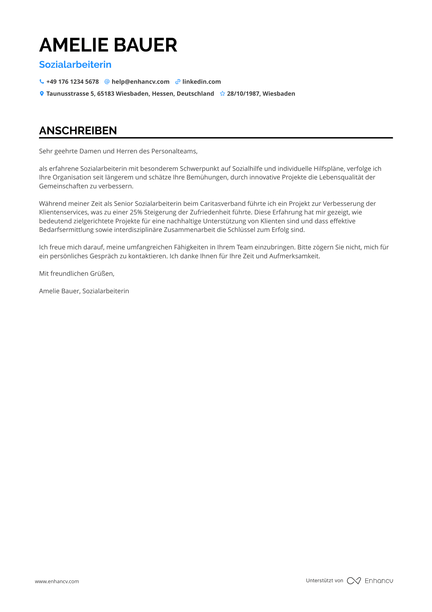 Cover Letter Example