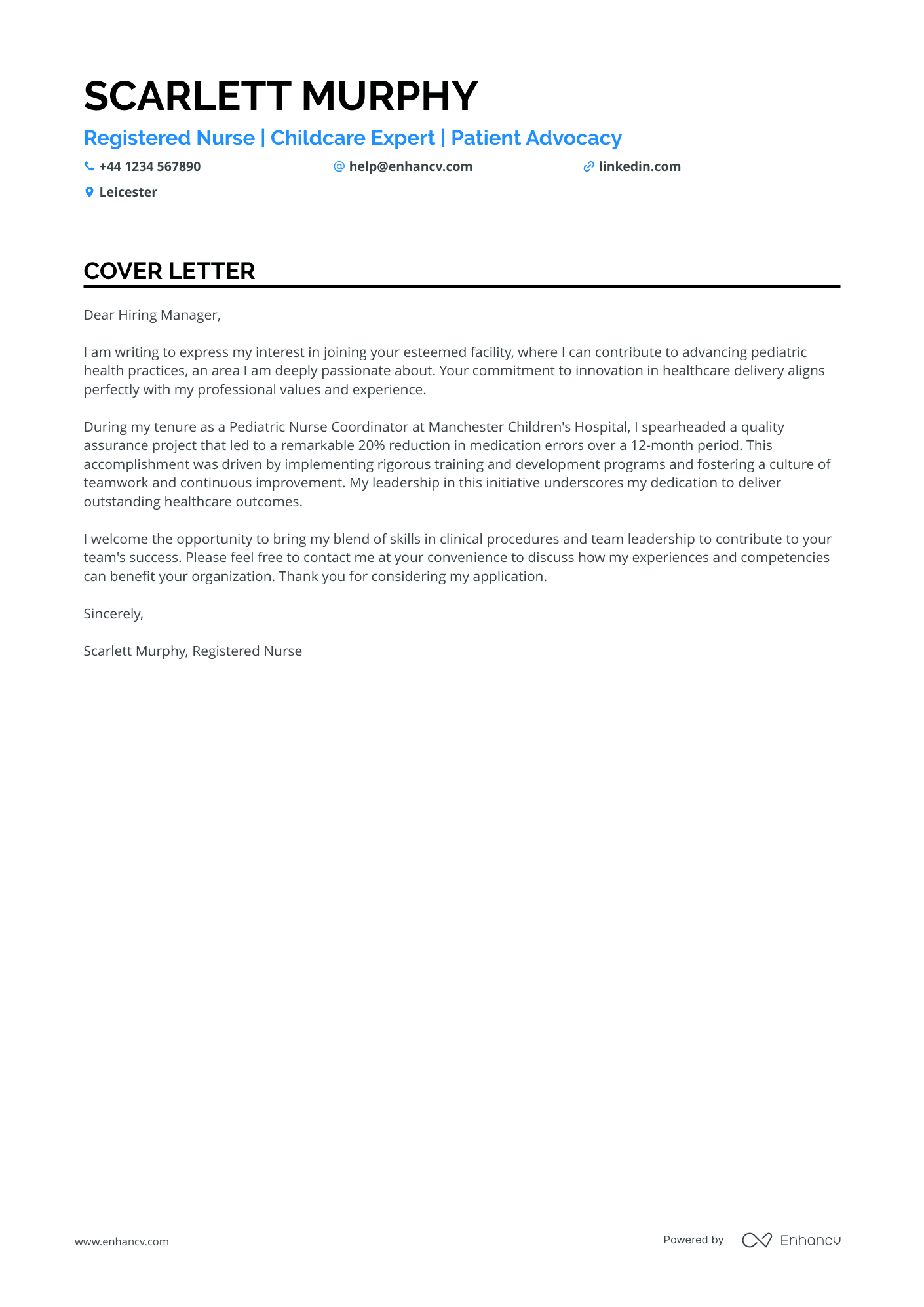 Cover Letter Example