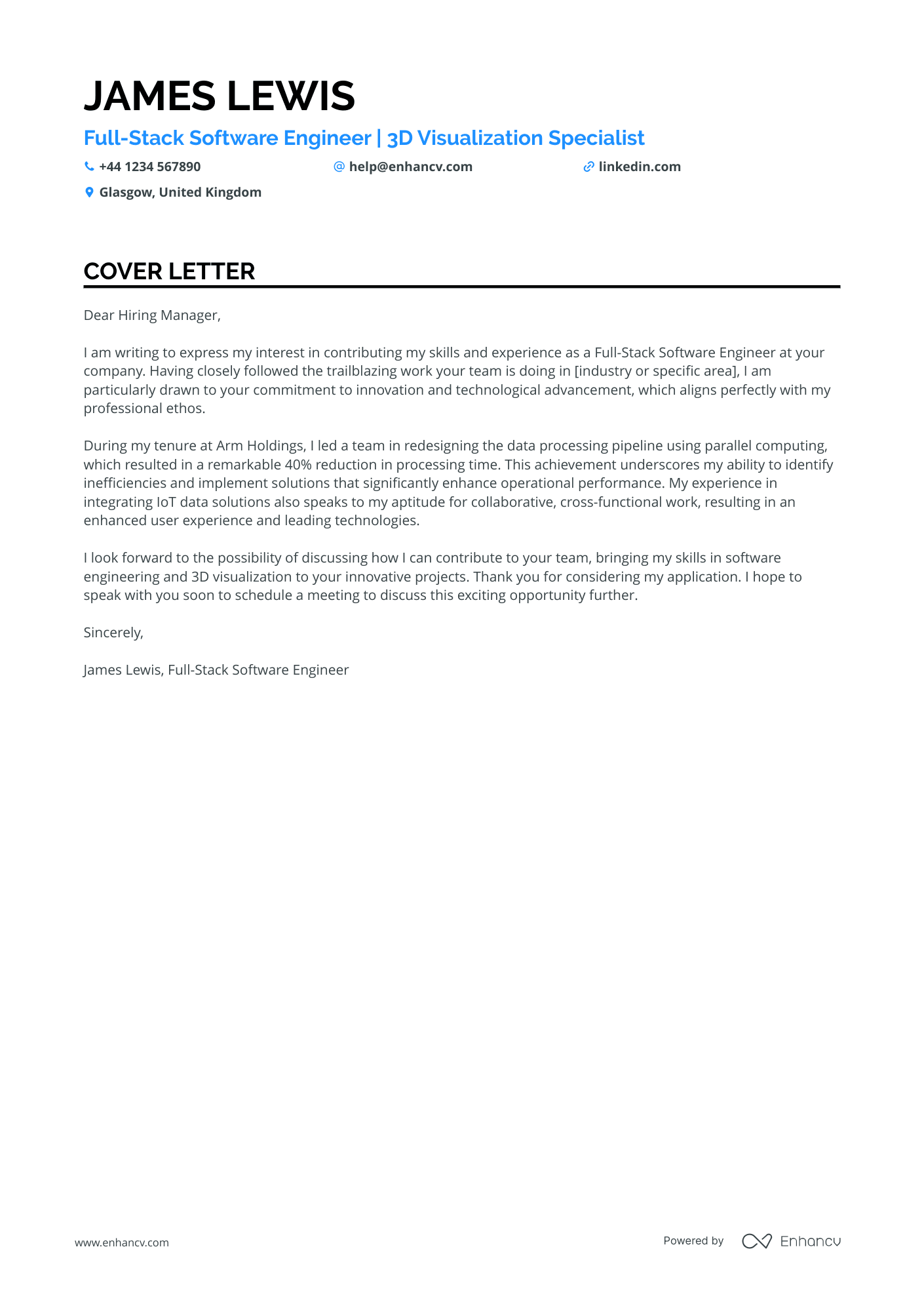 Cover Letter Example
