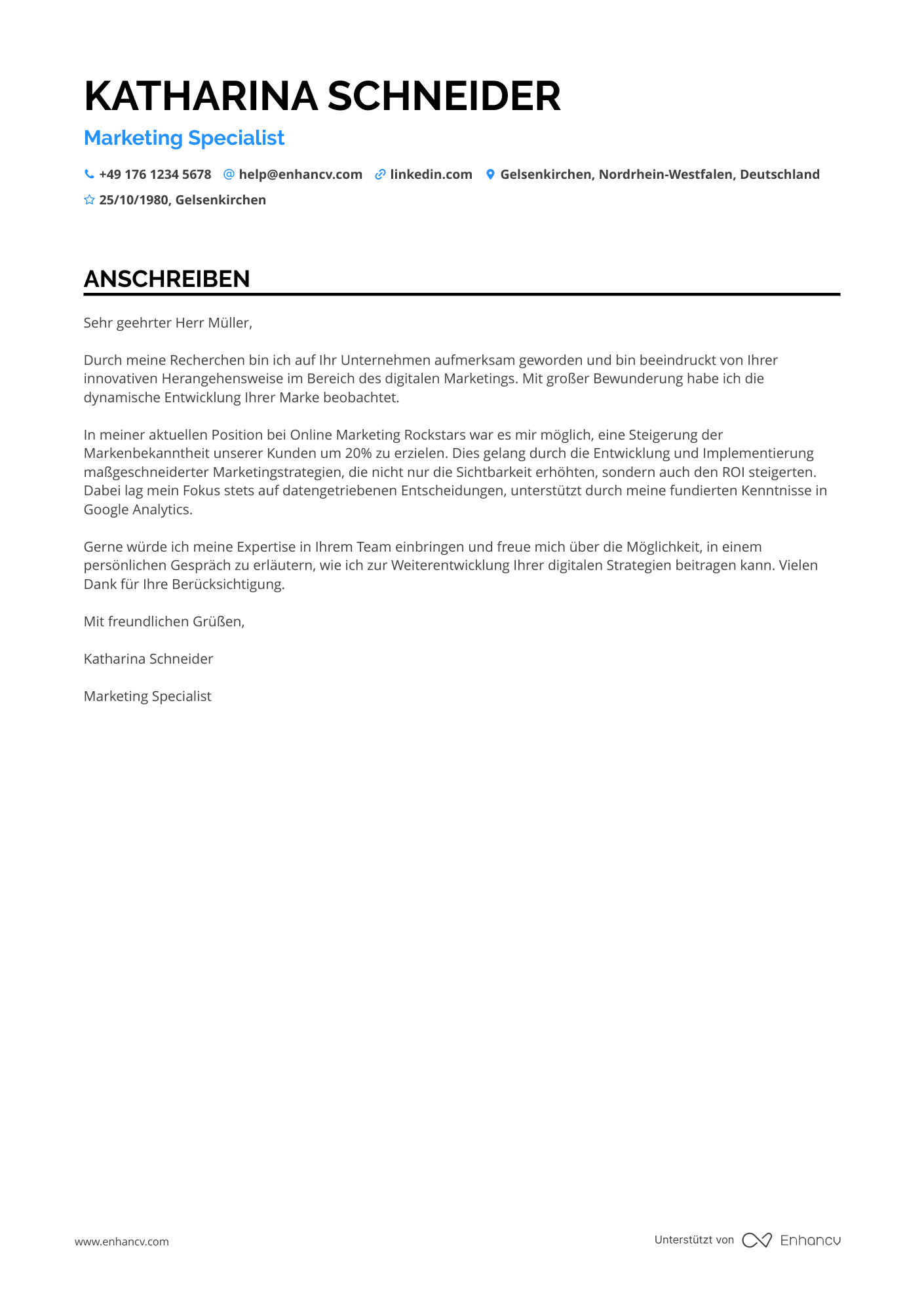 Cover Letter Example