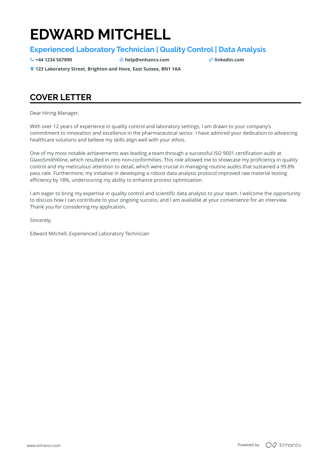 Cover Letter Example