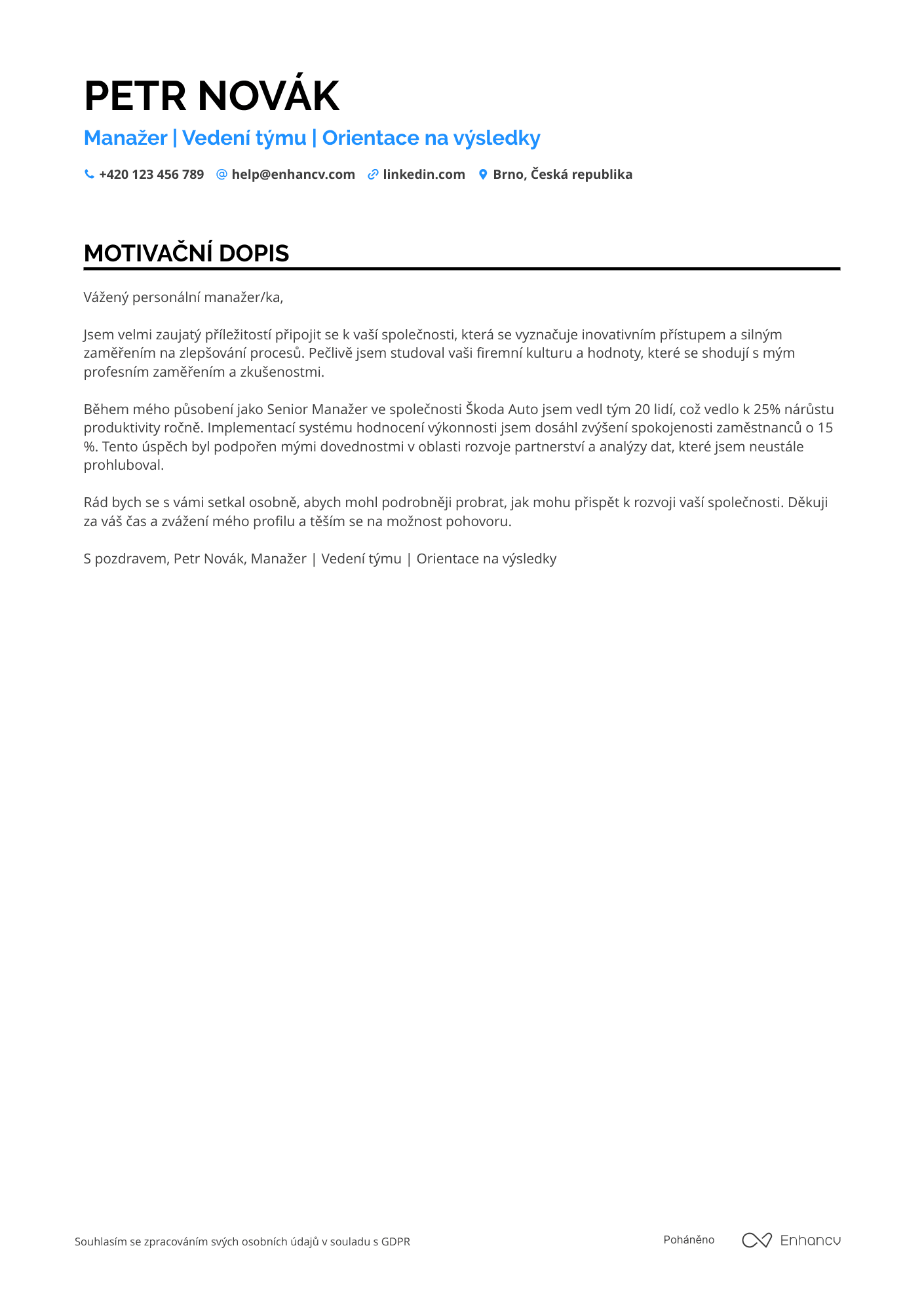 Cover Letter Example