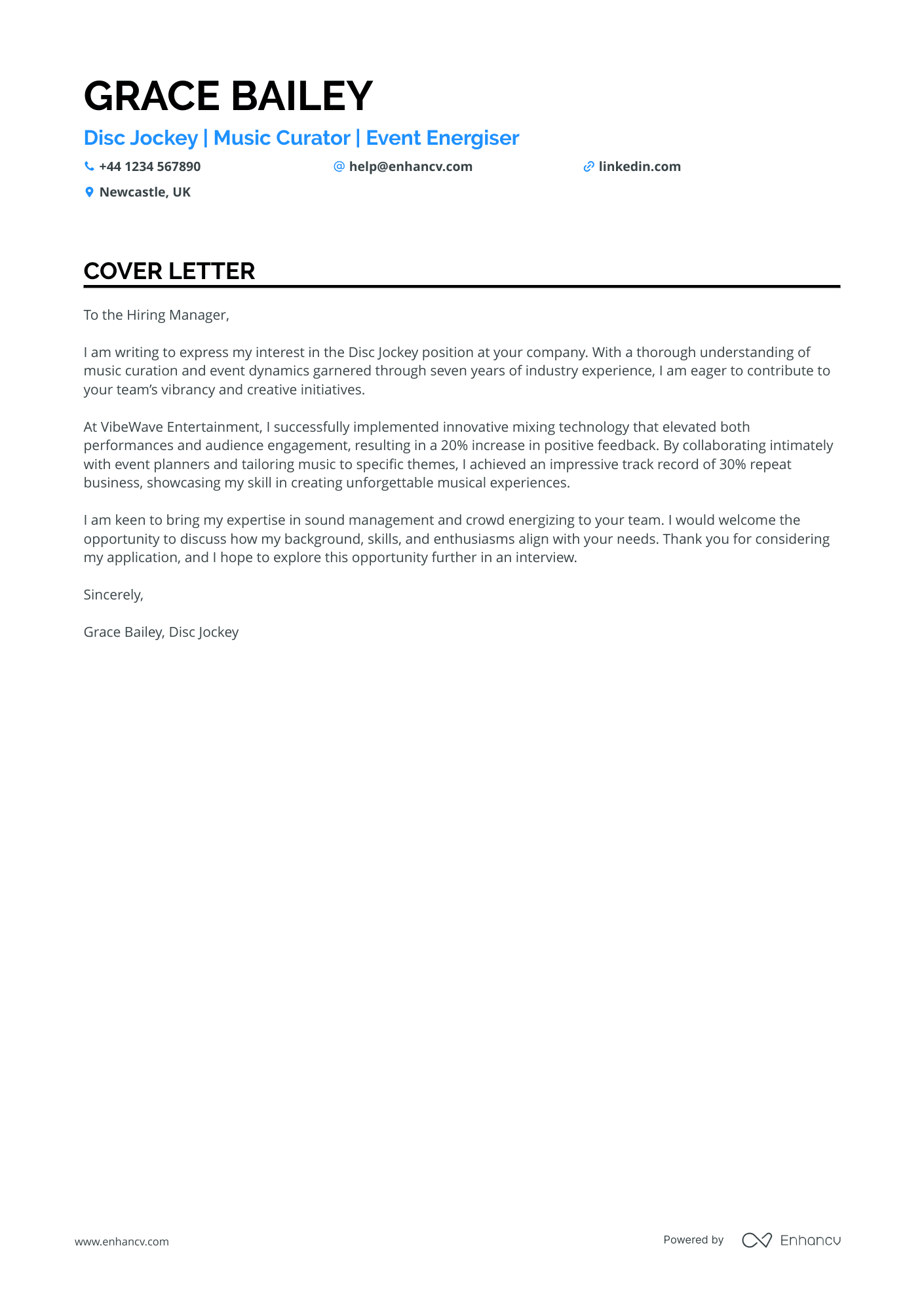 Cover Letter Example