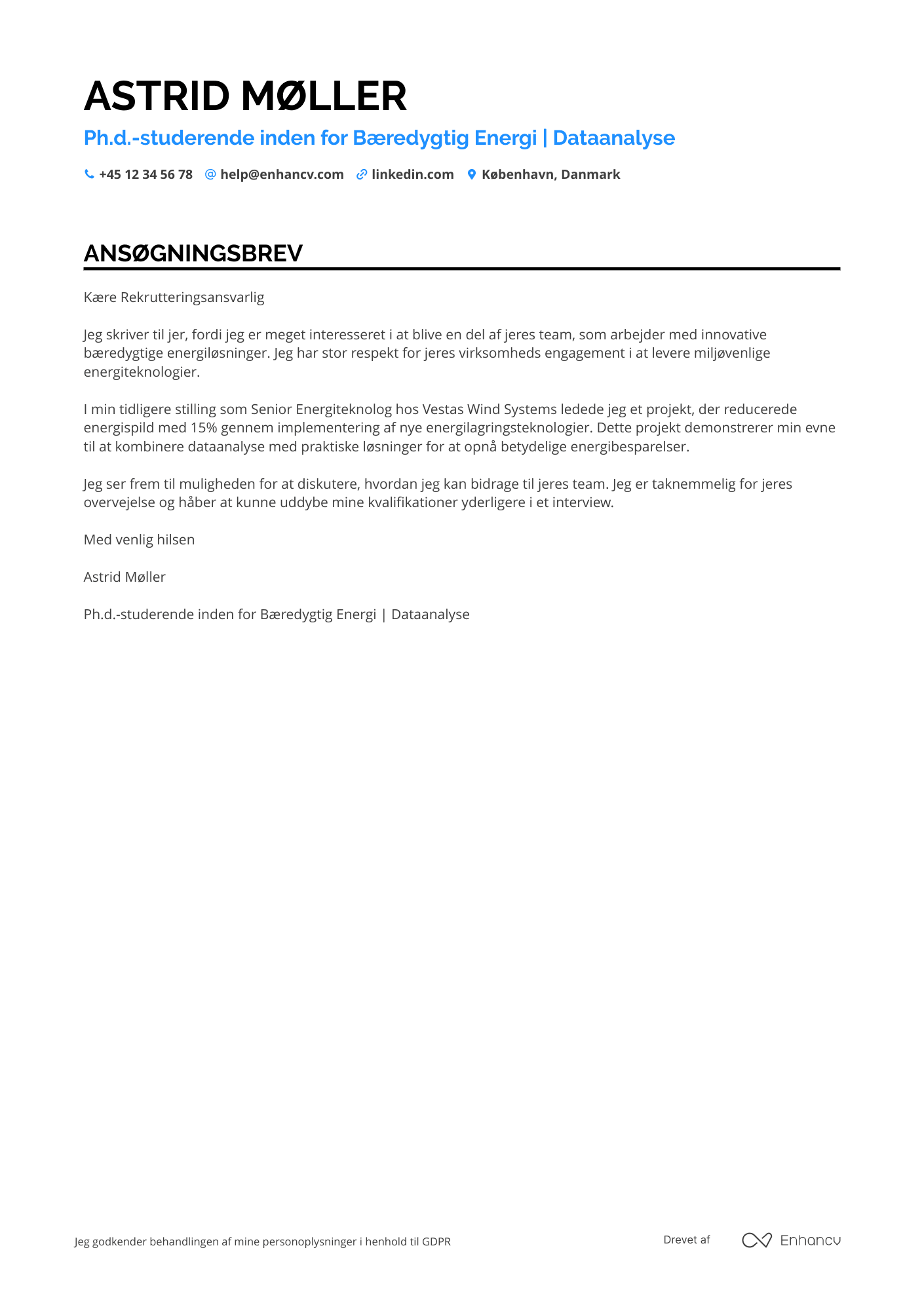 Cover Letter Example