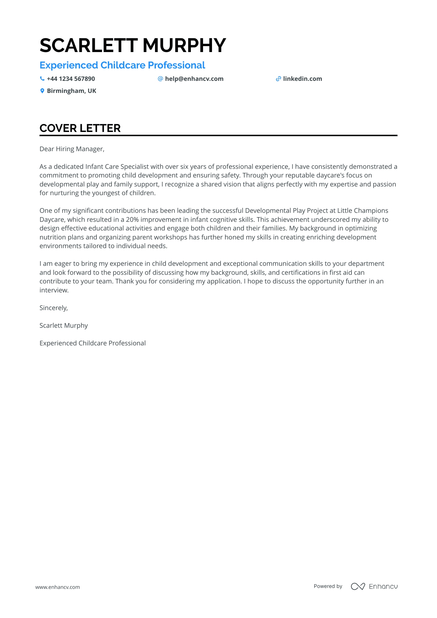 Cover Letter Example